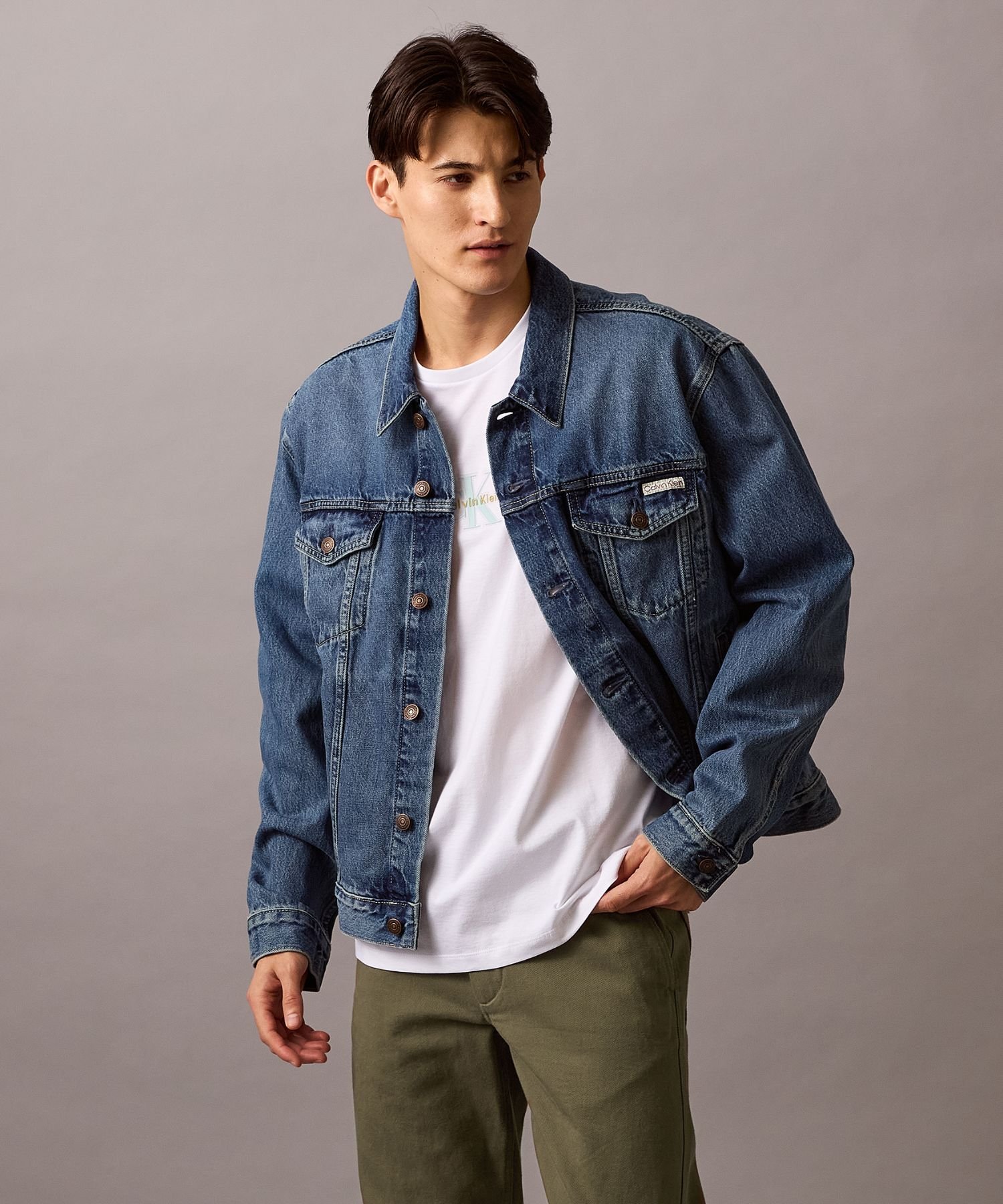 カルバンクライン デニムカバーオール　デニムジャケットブルゾン Calvin Klein 希少 カルバン クライン ジャケット デニム