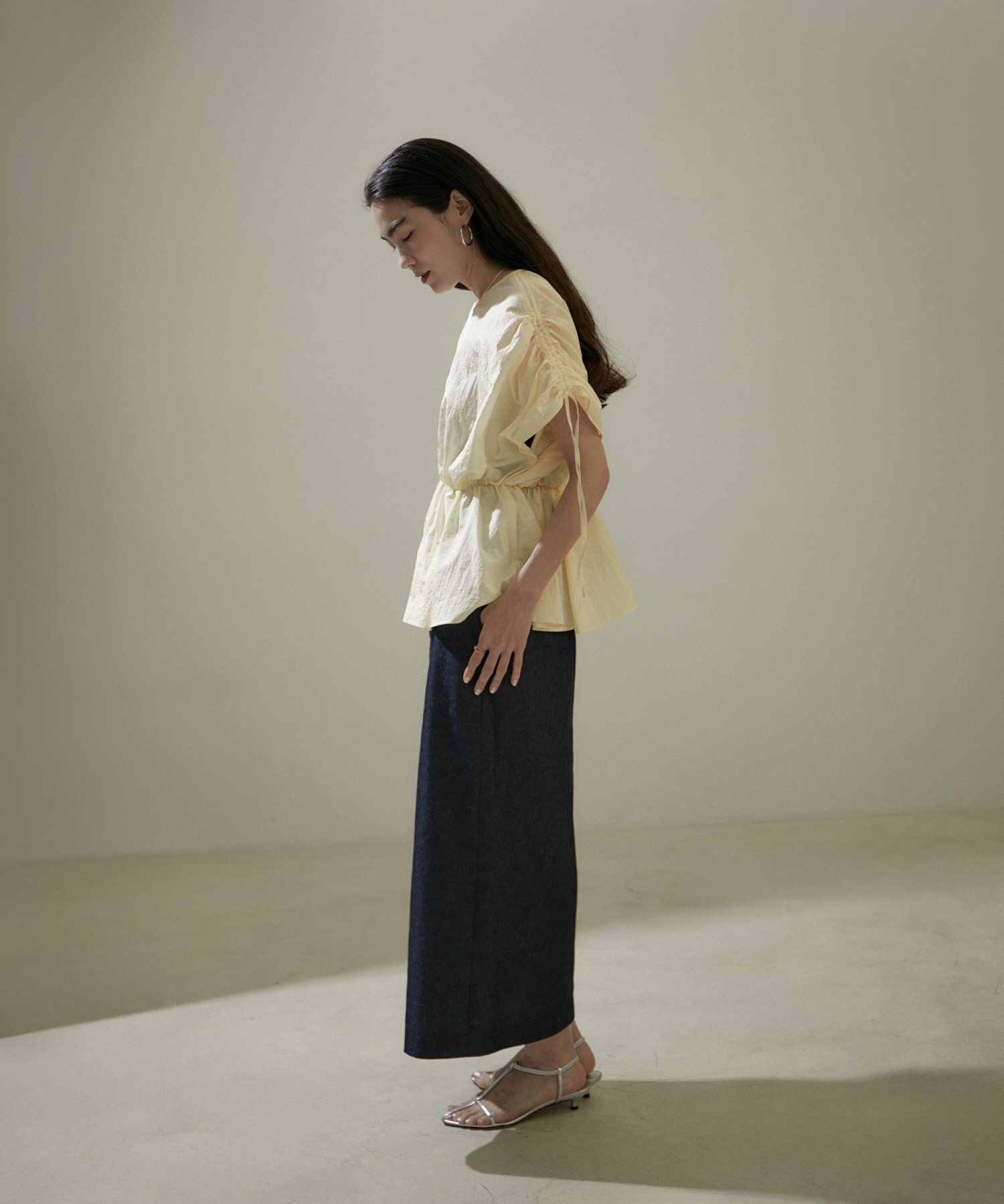 SALON adam et rope シャーリングスリーブブラウス SALON adam et rope'｜【WEB限定】シャーリングスリーブブラウス