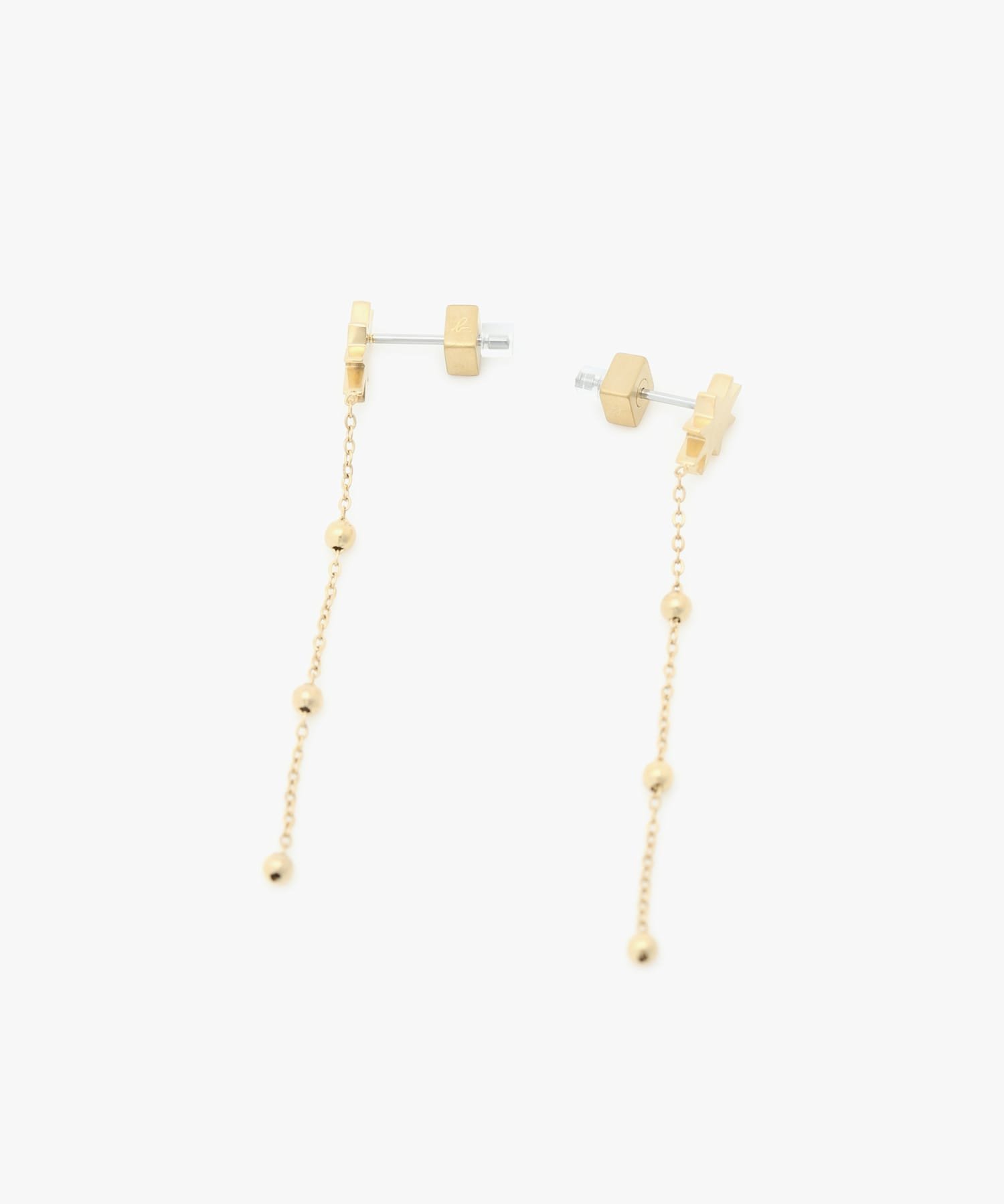 【Acne Studios】 Chainlinkシングルイヤリング シルバー]ダブルラインドロップイヤリング – CENE