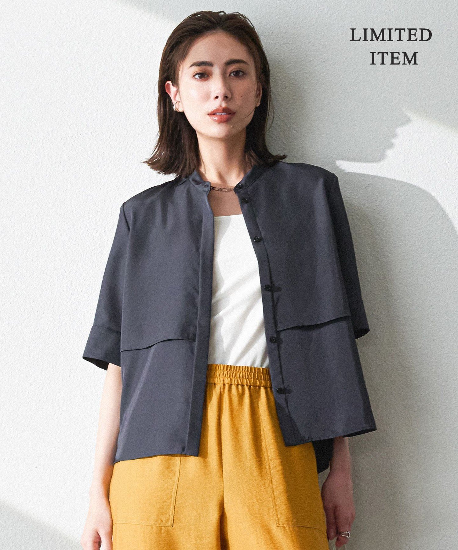 専用icb 今季【洗える】BackSatinAmunzenシフォンコンビブラウス UVケア・洗える】BackSatinAmunzen シフォンコンビブラウス