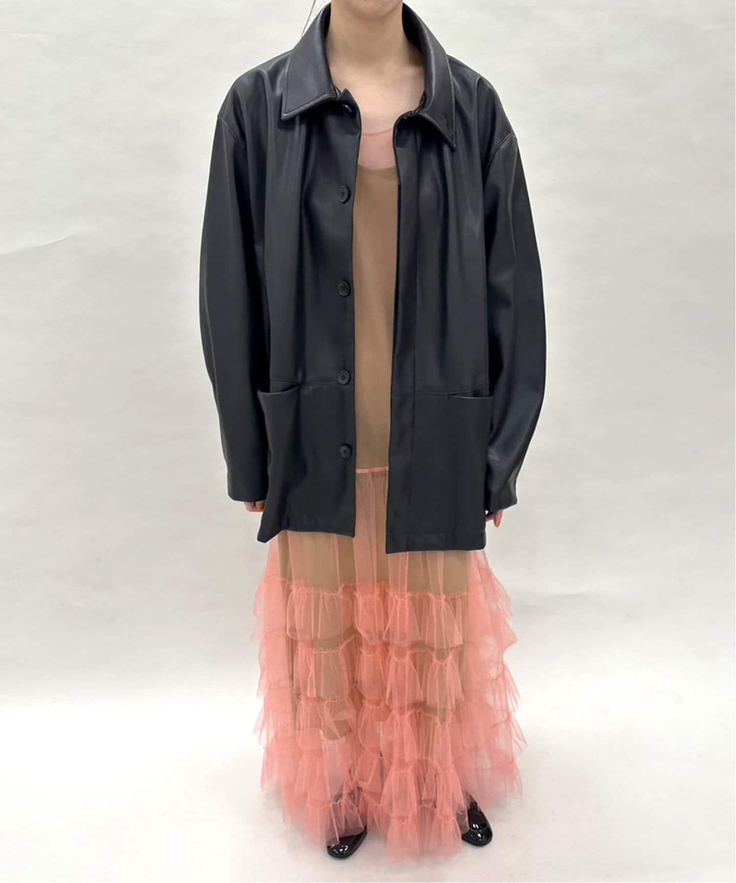 SALE／30%OFF】EDIT.FOR LULU チュール ラッフルロングドレス