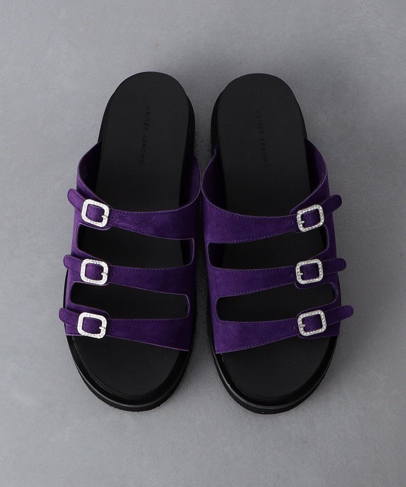 SALE／40%OFF】UNITED ARROWS 3ライン スエード ミュール ユナイテッド