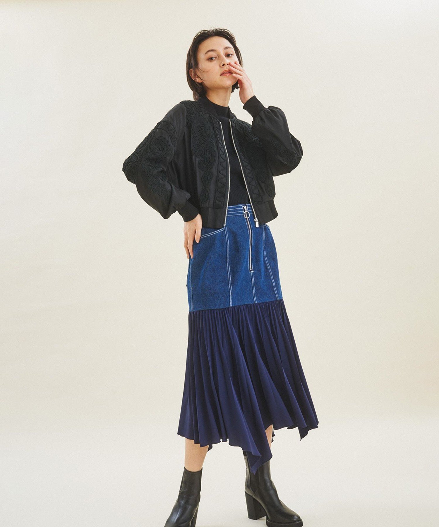 SALE／60%OFF】GRACE CONTINENTAL 刺繍オーガンブルゾン グレース