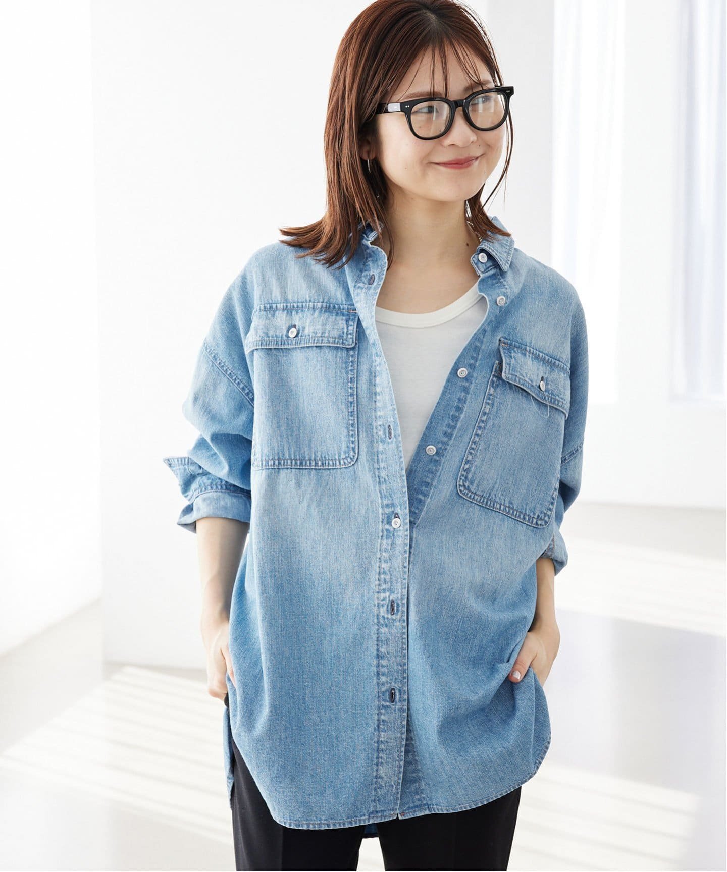 SLOBE IENA 【Healthy DENIM/ヘルシーデニム】SLOBE別注 ビッグシャツ 
