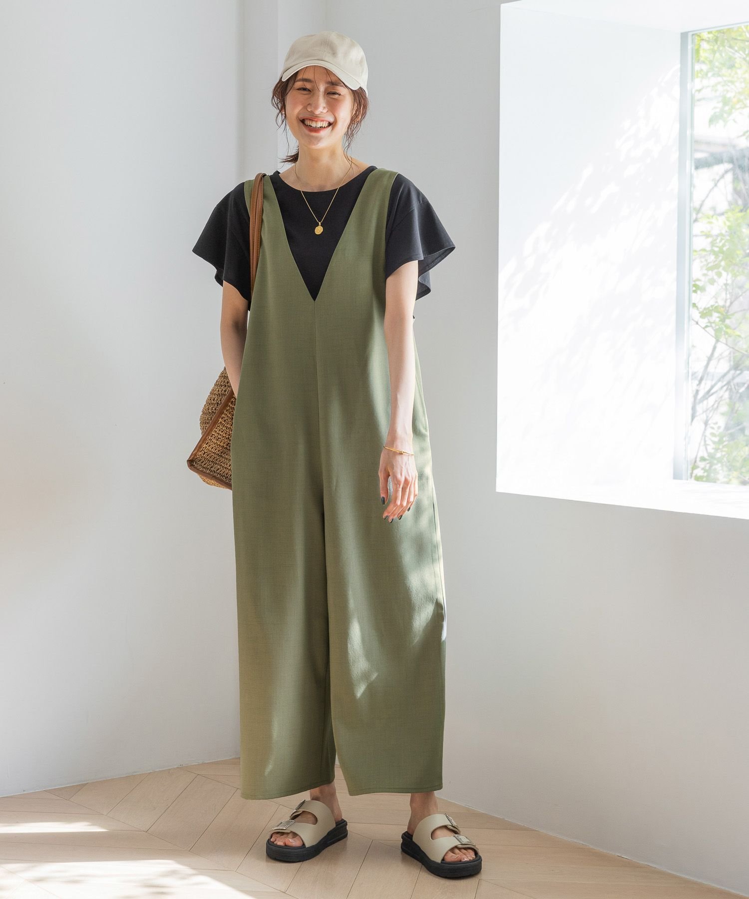 【SALE/30%OFF】GLOBAL WORK (W)カイテキ/ソデフリルPO グローバルワーク トップス カットソー・Tシャツ ホワイト グレー ブラック ブラウン