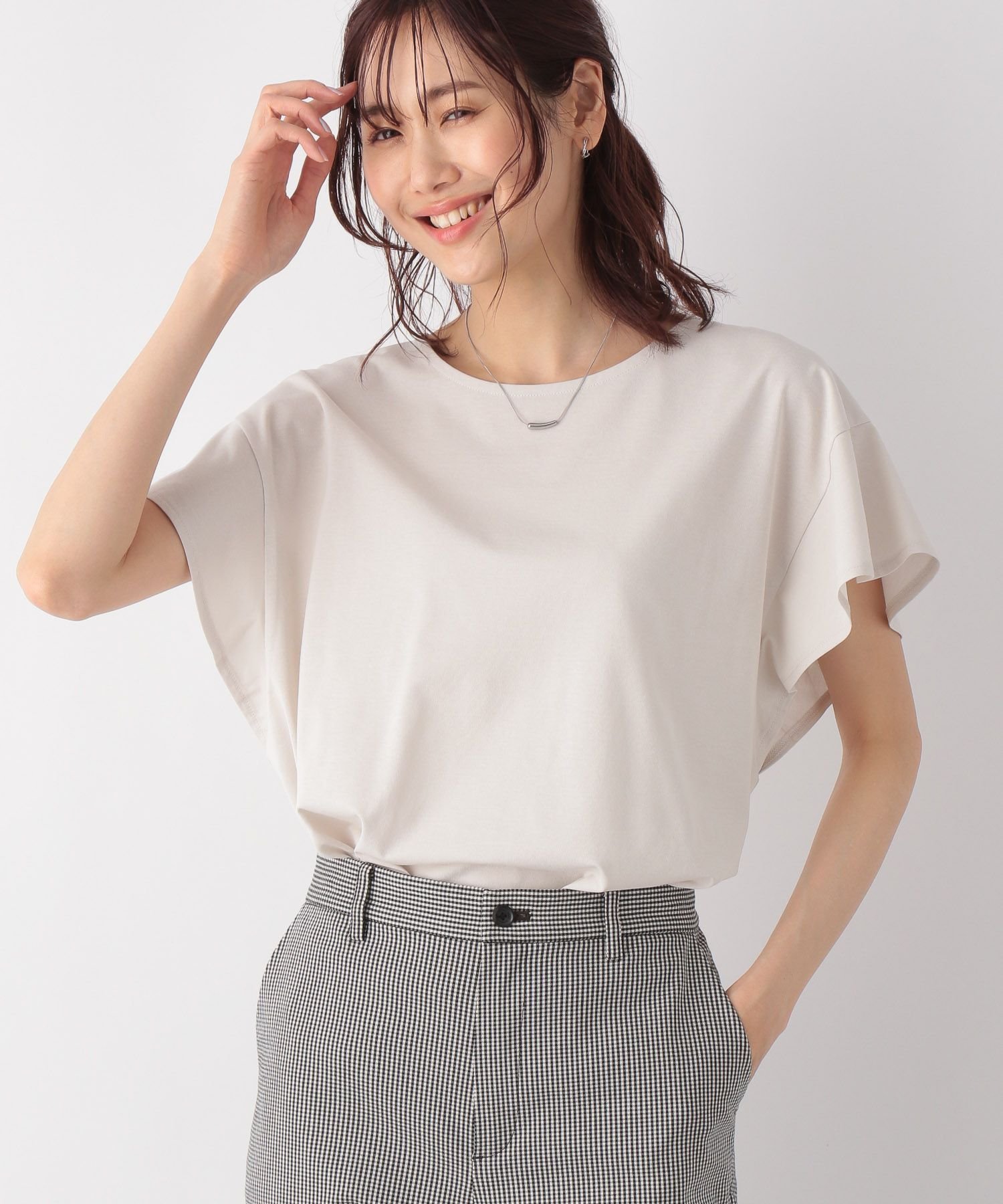 【SALE/30%OFF】GLOBAL WORK (W)カイテキ/ソデフリルPO グローバルワーク トップス カットソー・Tシャツ ホワイト グレー ブラック ブラウン