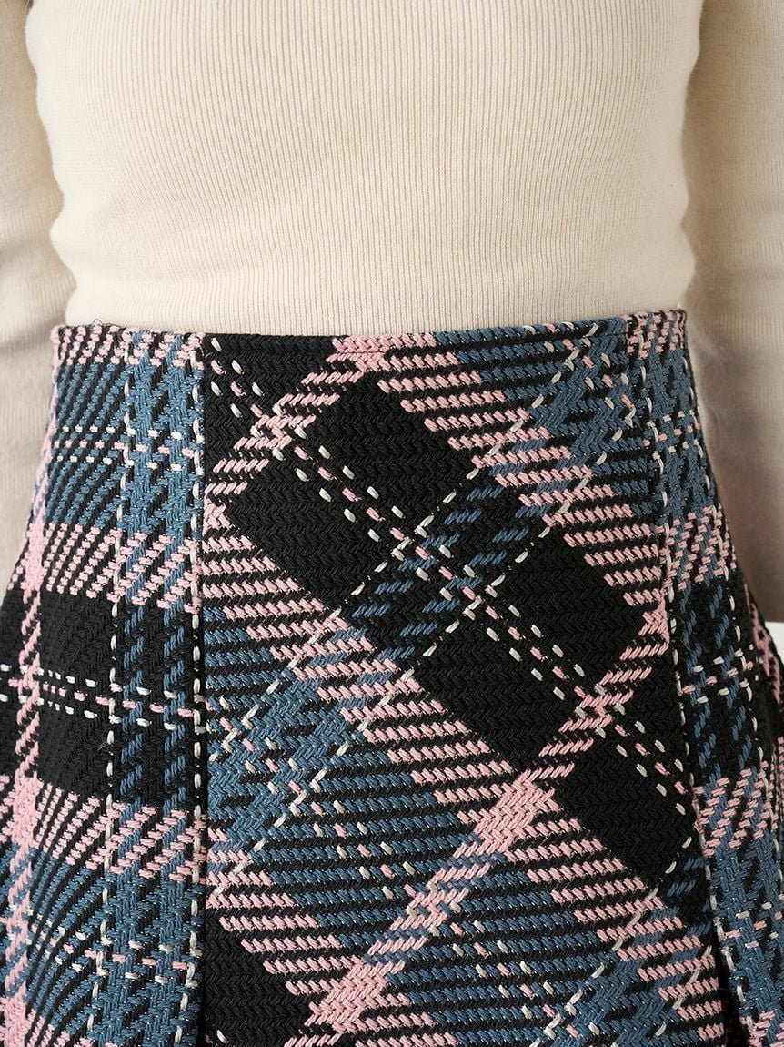 snidel ロービングチェックミニスカート ピンク 新品 SNIDEL スナイデル ロービングチェックミニスカート size0