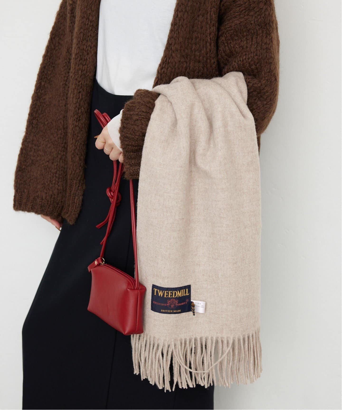 ツイードミル TWEEDMILL ラムズウール　チェック　マフラー　ブラウン 楽天市場】SALE セール 【 ツイードミル 】 Tweedmill