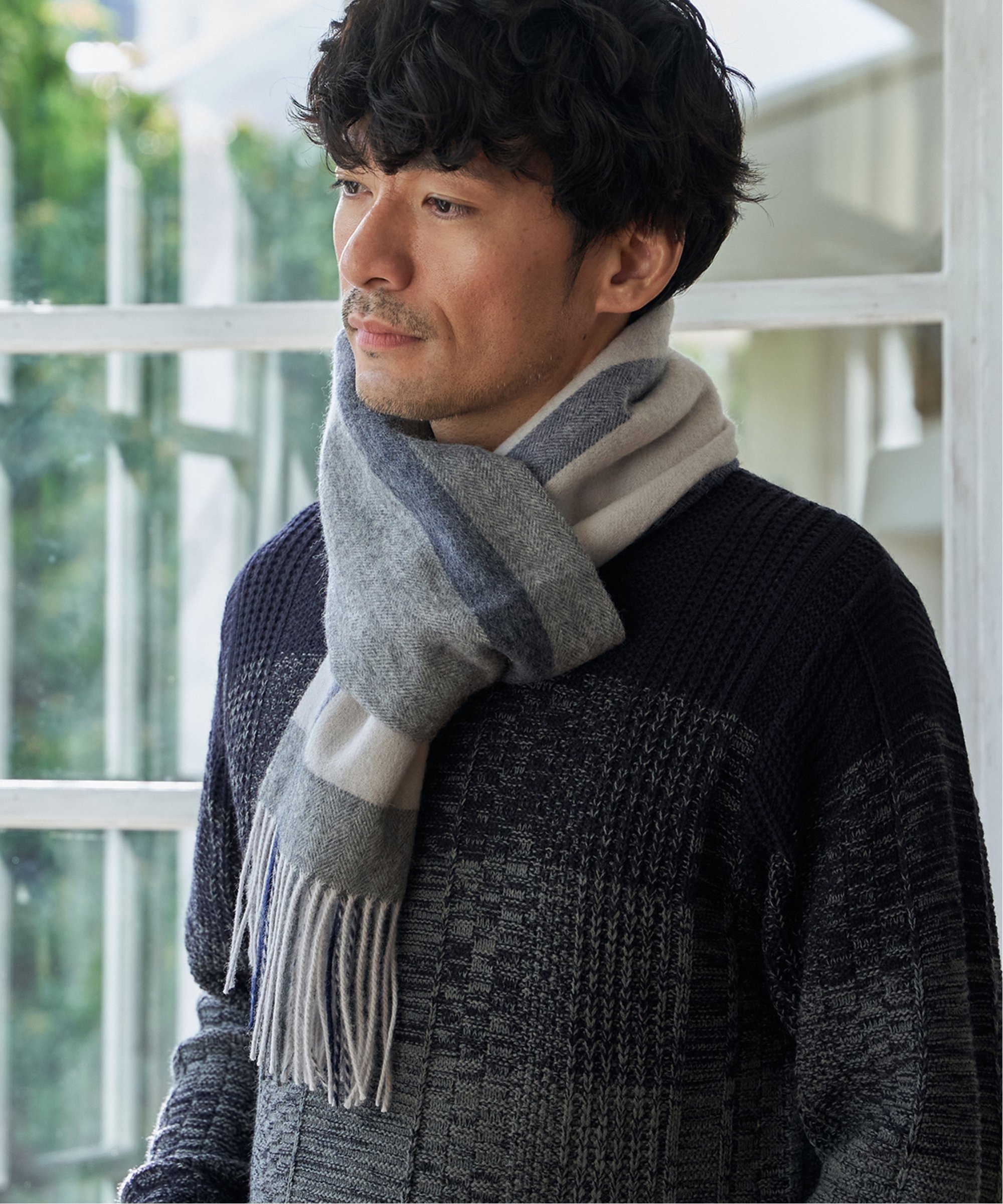 【完売品】TOGA VIRILIS Knit scarf black マフラー 完売品】TOGA VIRILIS Knit scarf black マフラー