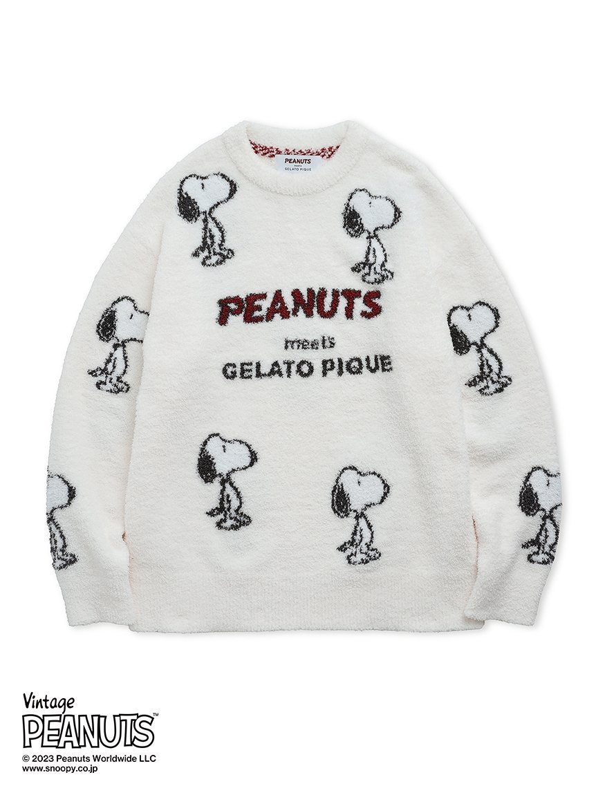 SALE／30%OFF】gelato pique 【PEANUTS】総柄ジャガードプルオーバー