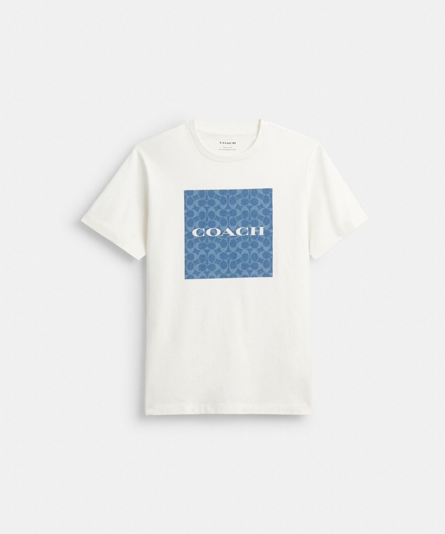国内発送 すぐ【COACH】シグネチャー スクエア Tシャツ コットン COACH OUTLET｜【公式】シグネチャー スクエア Tシャツ