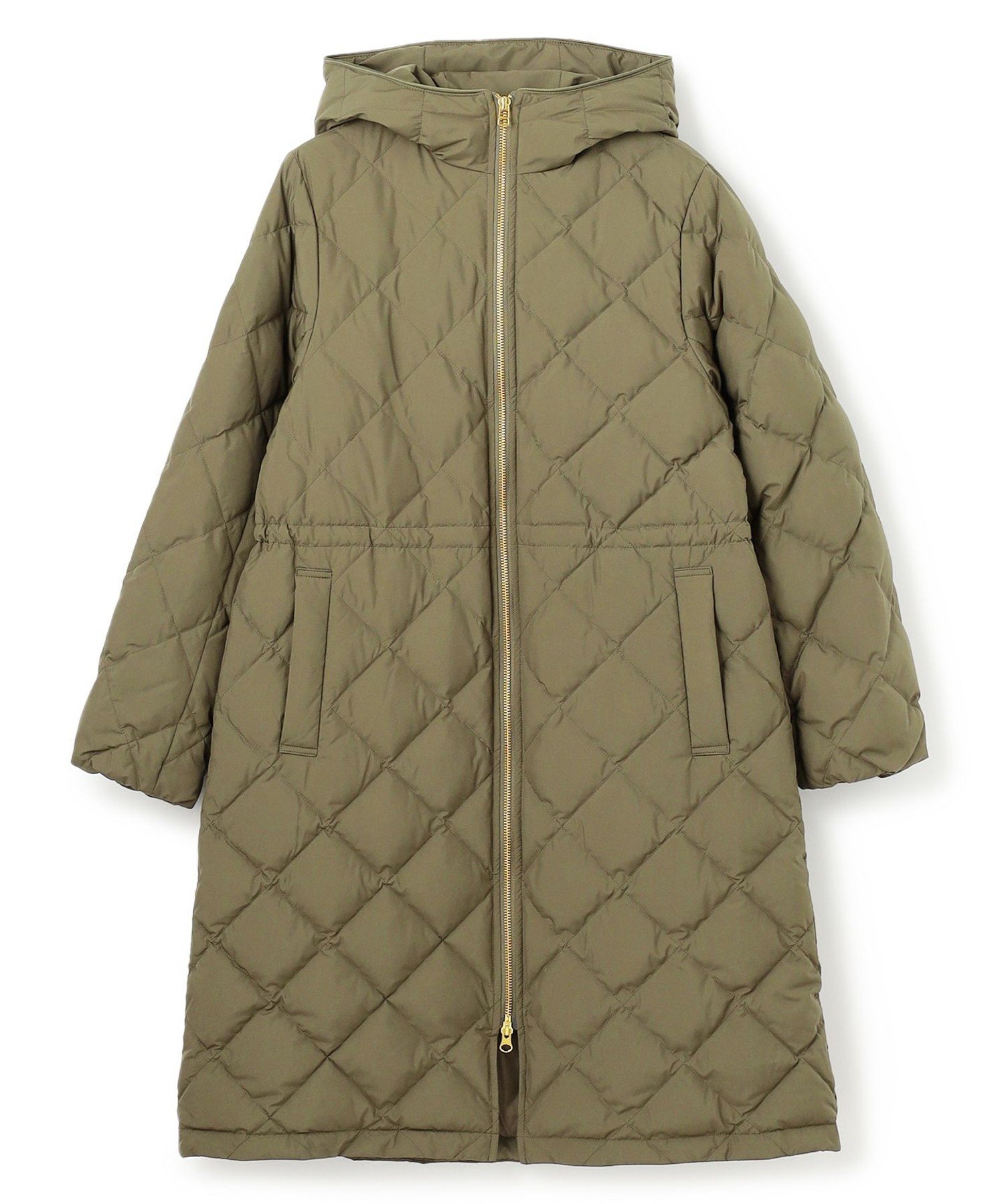 再値下げ　美品　UNFILO アンフィーロ　タイオン　カーキアウター 自宅で洗濯OK / 軽量で暖かい】TAIONコラボ 2WAY キルティングダウン