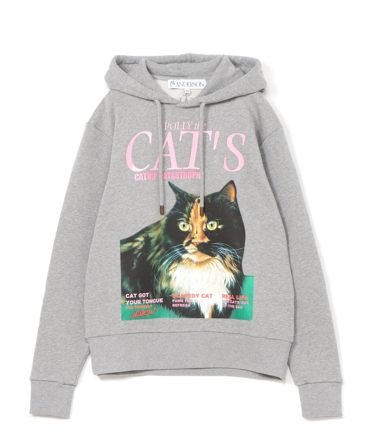 jwanderson猫プリント フード付きパーカー グレー SALE／50%OFF】JW ANDERSON CAT PRINT HOODIE ジェイ ダブリュー