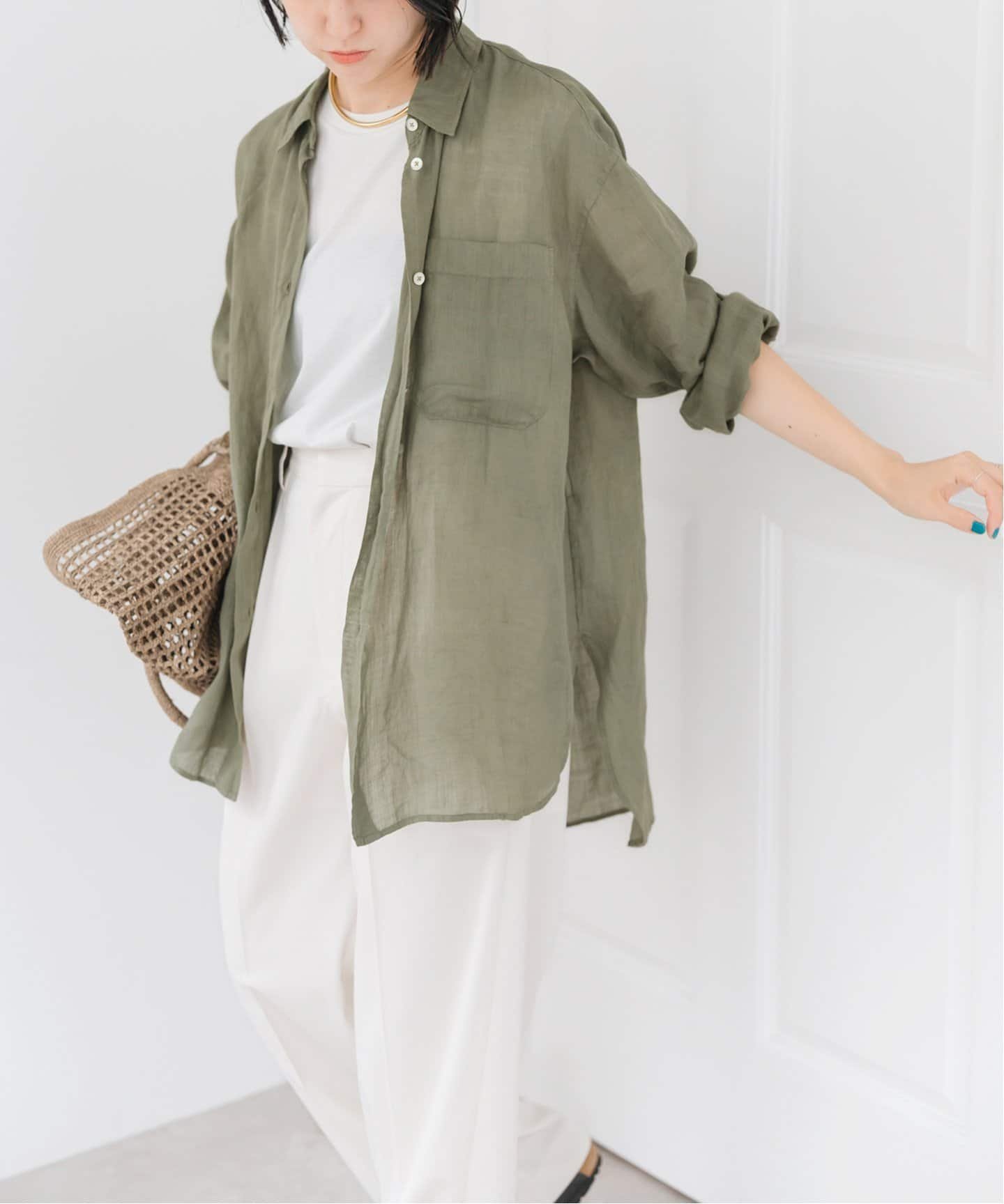 新品 Spick & Span ガーメントダイシアーラミーシャツ SALE／30%OFF】Spick & Span ガーメントダイシアーラミーシャツ