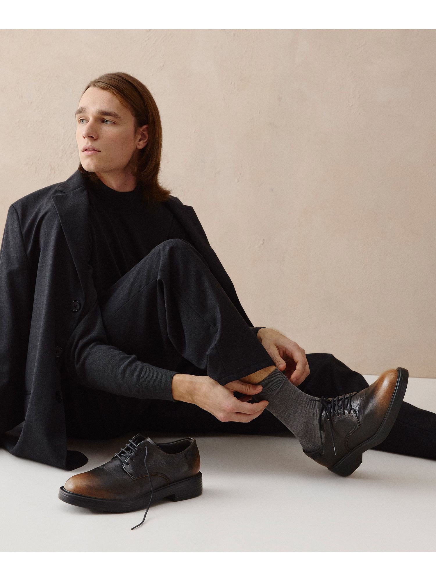 カンペール 革靴 DEAN 24cm（38）　箱あり カンペール CAMPER DEAN / ドレスシューズ （ブラック） -waja bazar