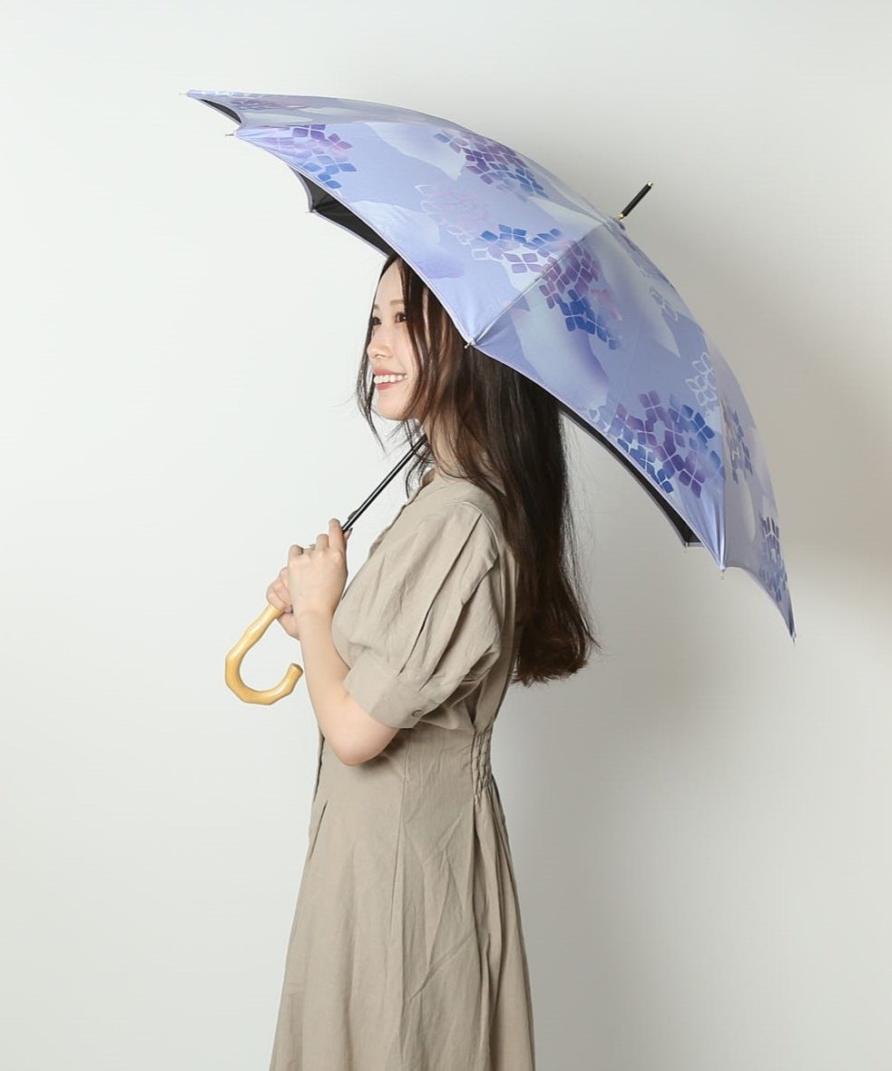 楽天市場】雨傘【手開きタイプ／長傘】ポンジープリント