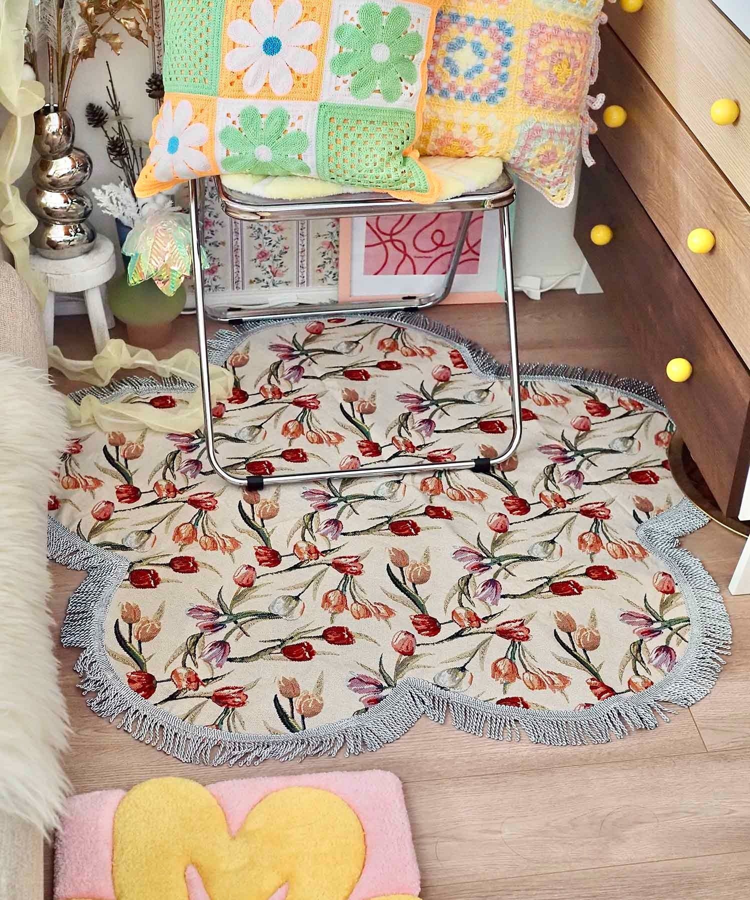 楽天市場】【SALE／37%OFF】フラワーウォッシャブルキルトマルチカバー