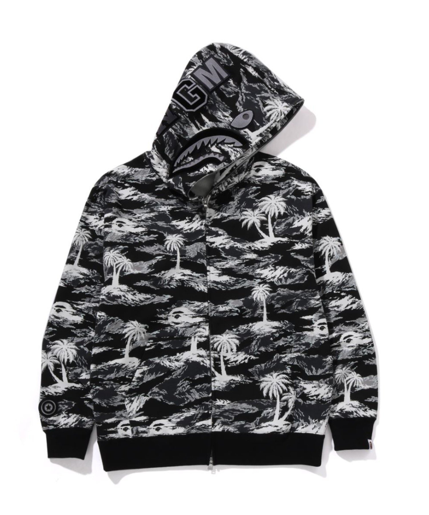 楽天市場】A BATHING APE BAPE FLAME SHARK FULL ZIP HOODIE M