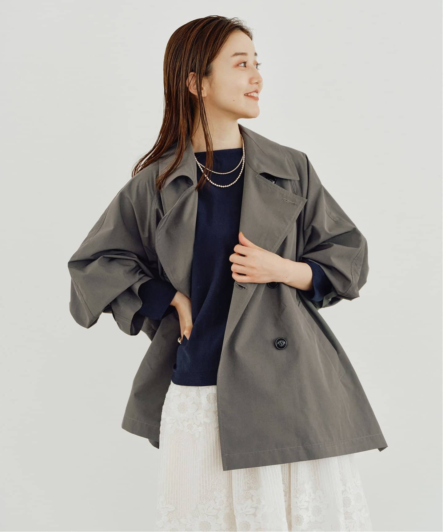 【IENA】23SS ポプリンオーバーショートコート ベージュ SALE／30%OFF】IENA Peポプリンオーバーショートコート イエナ