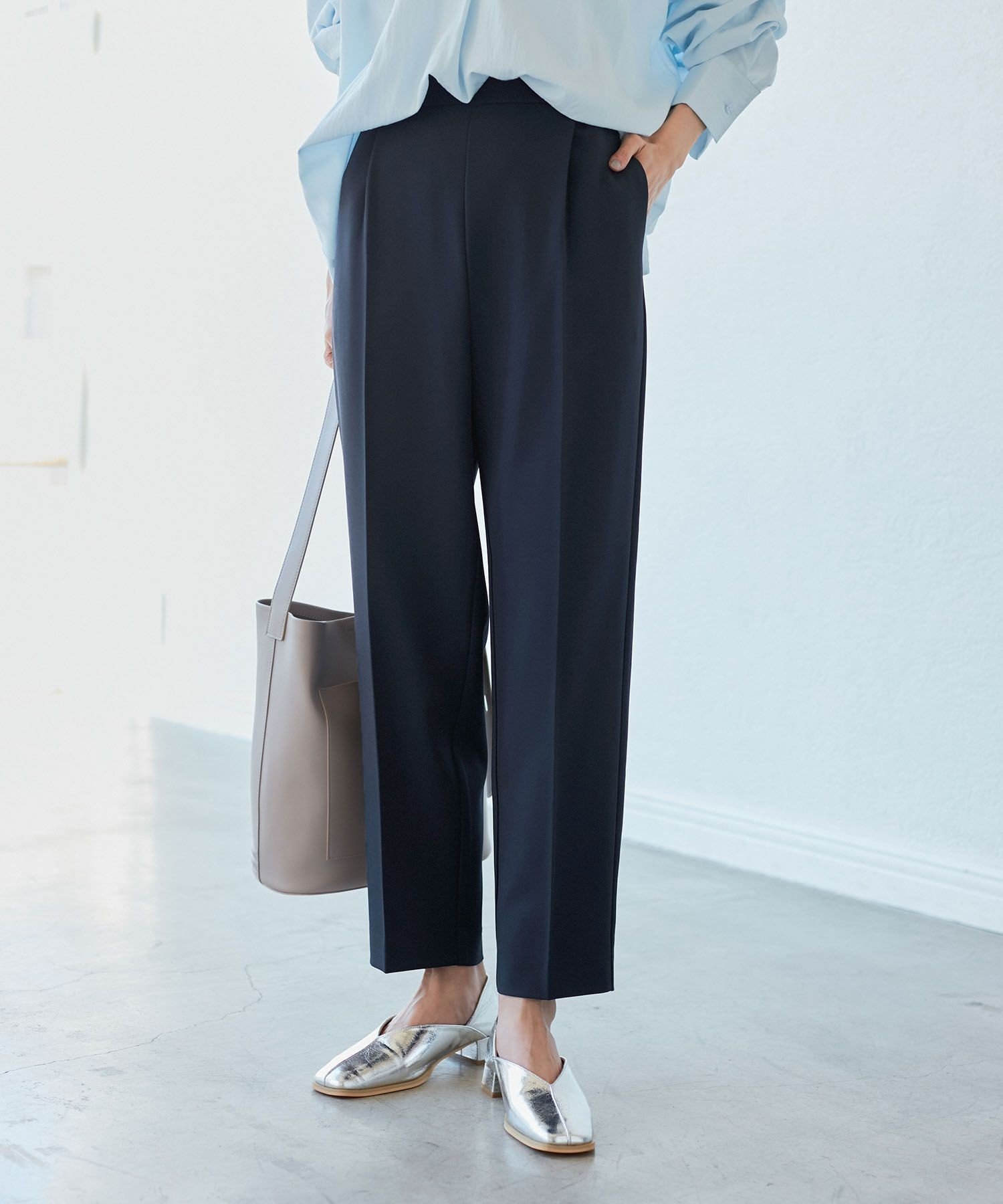 ROPE PICNIC パンツスーツ 360°ウルトラストレッチ ネイビー 40 楽天