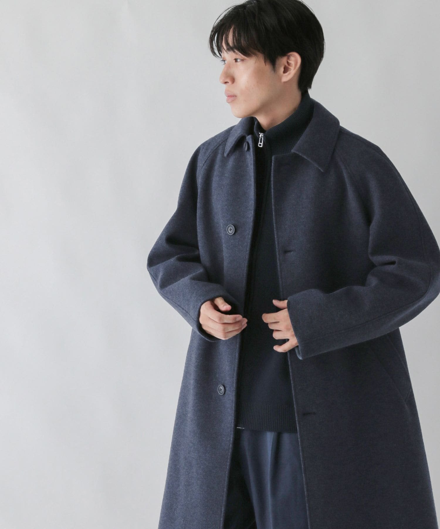 【新品】CLANE HOMME OVER SIZE NO COLLOR COAT 楽天市場】クラネ オム CLANE HOMME バルカラー オーバーサイズ コート