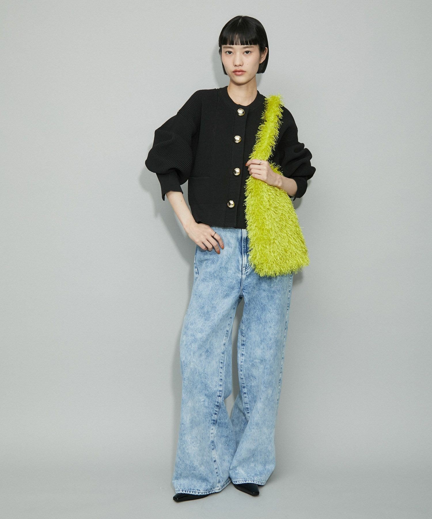 ADAM ET ROPE' FEMME 【WEB限定】・【サステナブル】BIGボタンニット