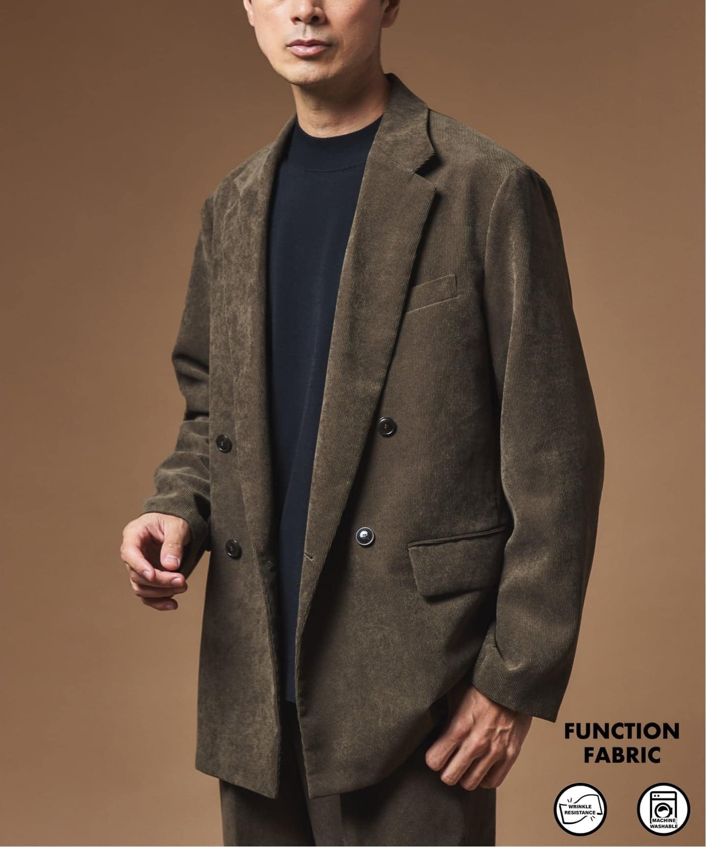 EDIFICE】LORO PIANA Fabric ダブルセットアップ Loro Piana Fabric