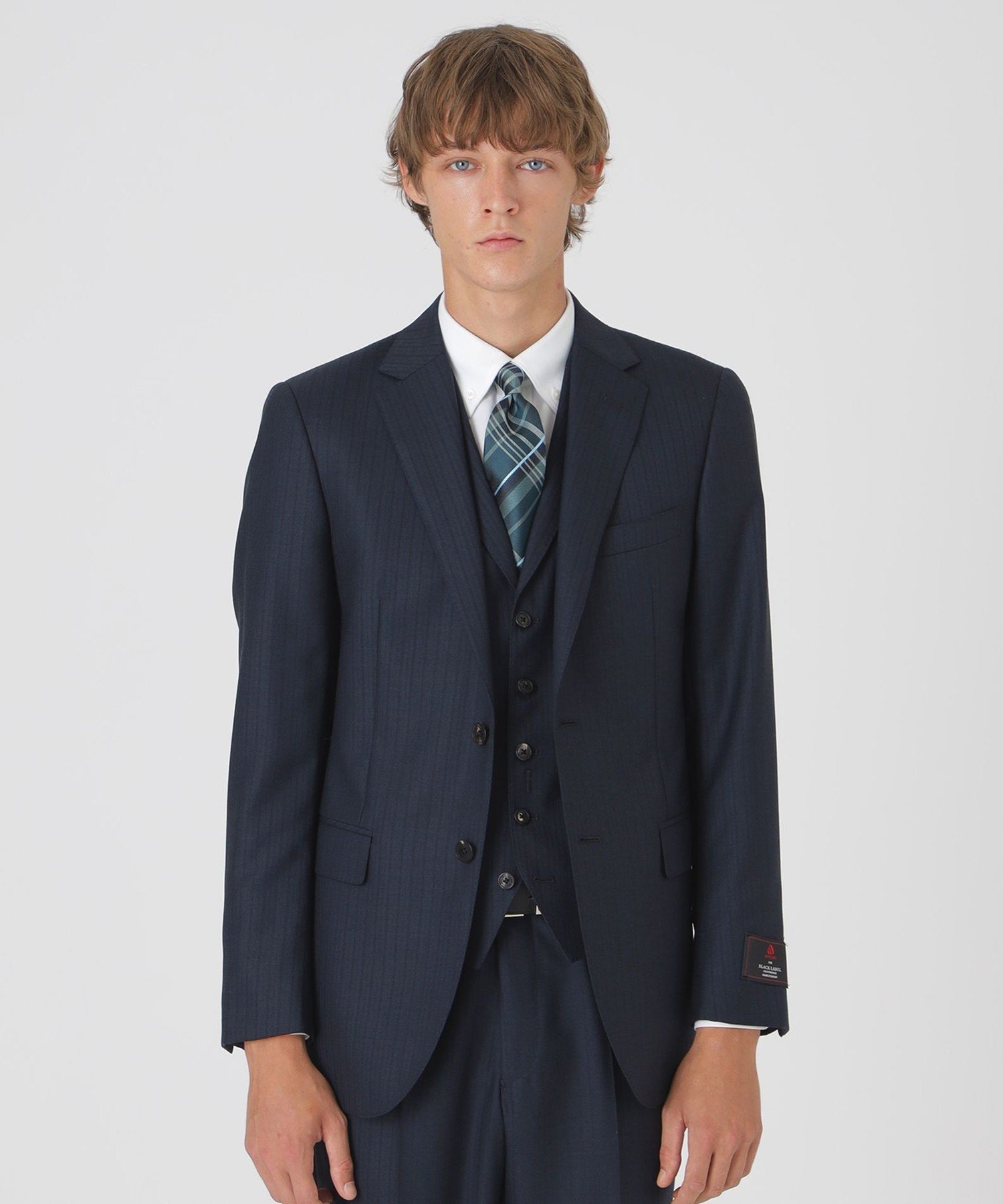 ブラックレーベルクレストブリッジ スーツセットアップ ピンストライプ 裏地総柄 ブラックレーベルクレストブリッジ スーツセットアップ ピン