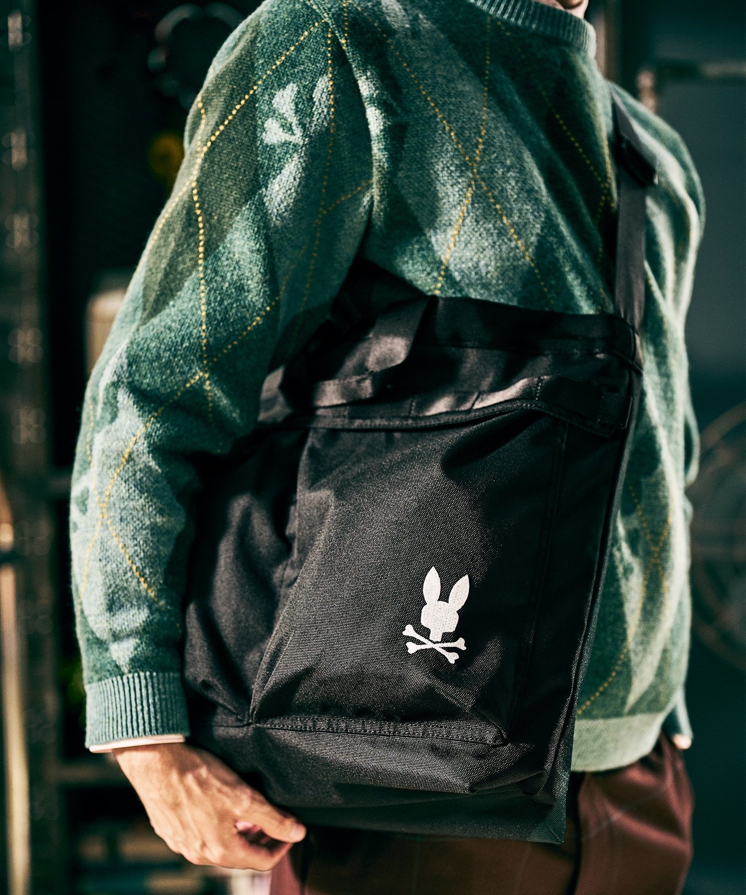 Psycho Bunny★サイコバニ―★9.5型★エナメル★美品★ Psycho Bunny サイコバニー ゴルフ キャディバッグ【エナメル