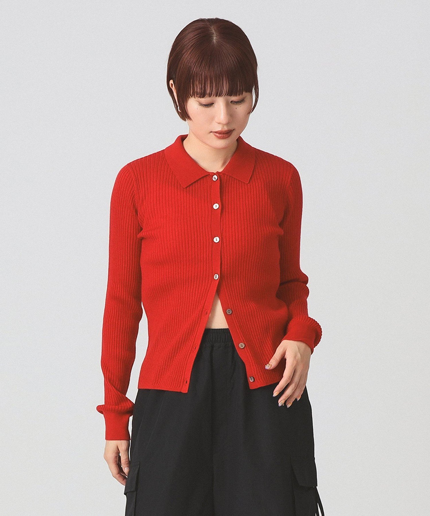 楽天市場】【SALE／30%OFF】＜手洗い可能＞ランダム リブ ポロ ニット