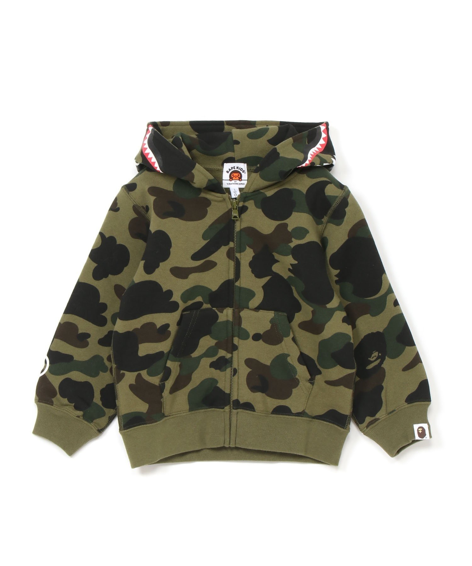 A Bathing Ape 迷彩柄 シャークフード パーカー グレー M BAPE グレー迷彩 シャークフードパーカー M - メルカリ