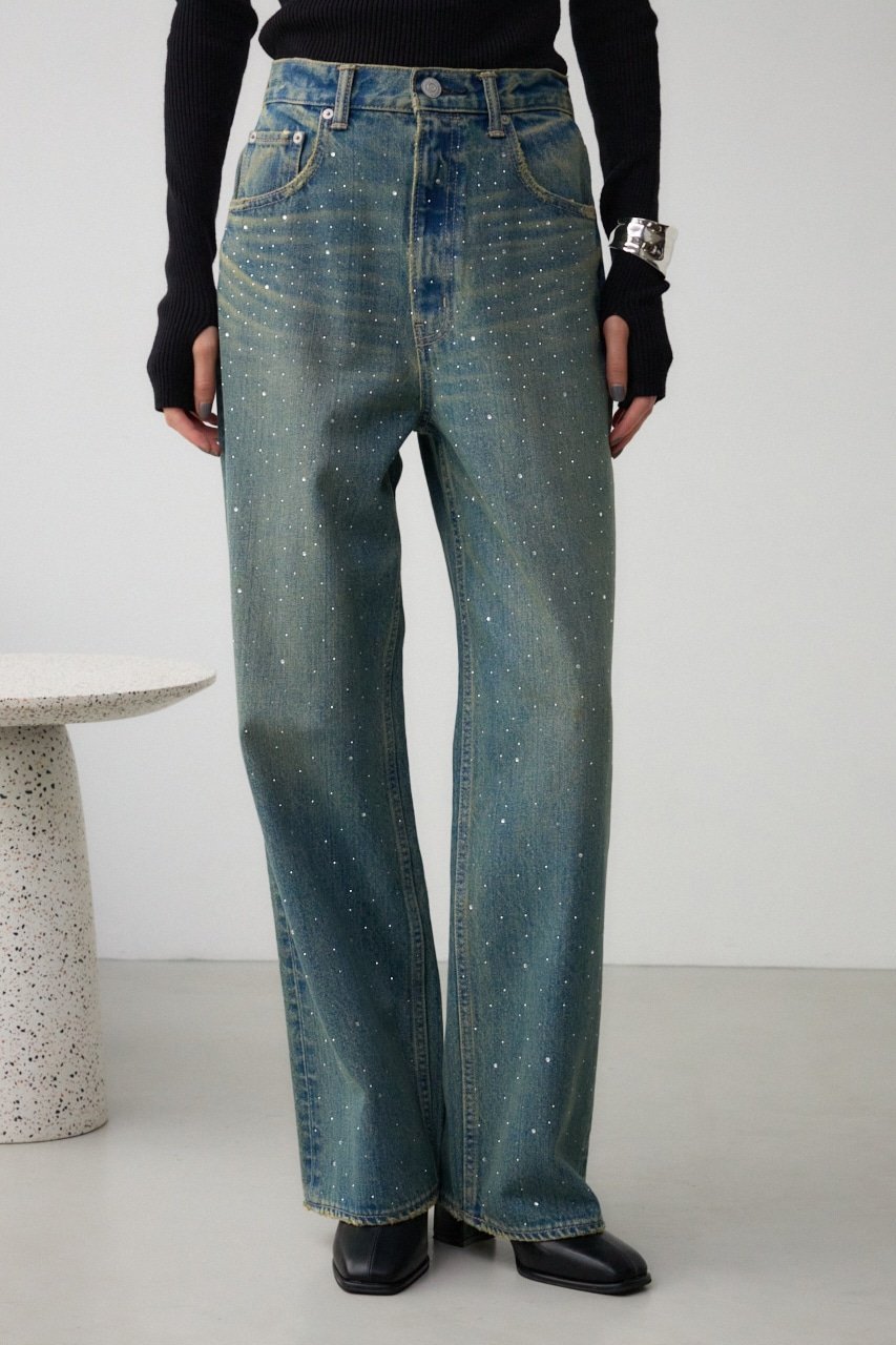 【美品】MOUSSY マウジー デニム ワイドパンツ ジーンズ　パンツ 楽天市場】AZUL DENIM/15TH ハイウエストワイドデニム / AZUL BY