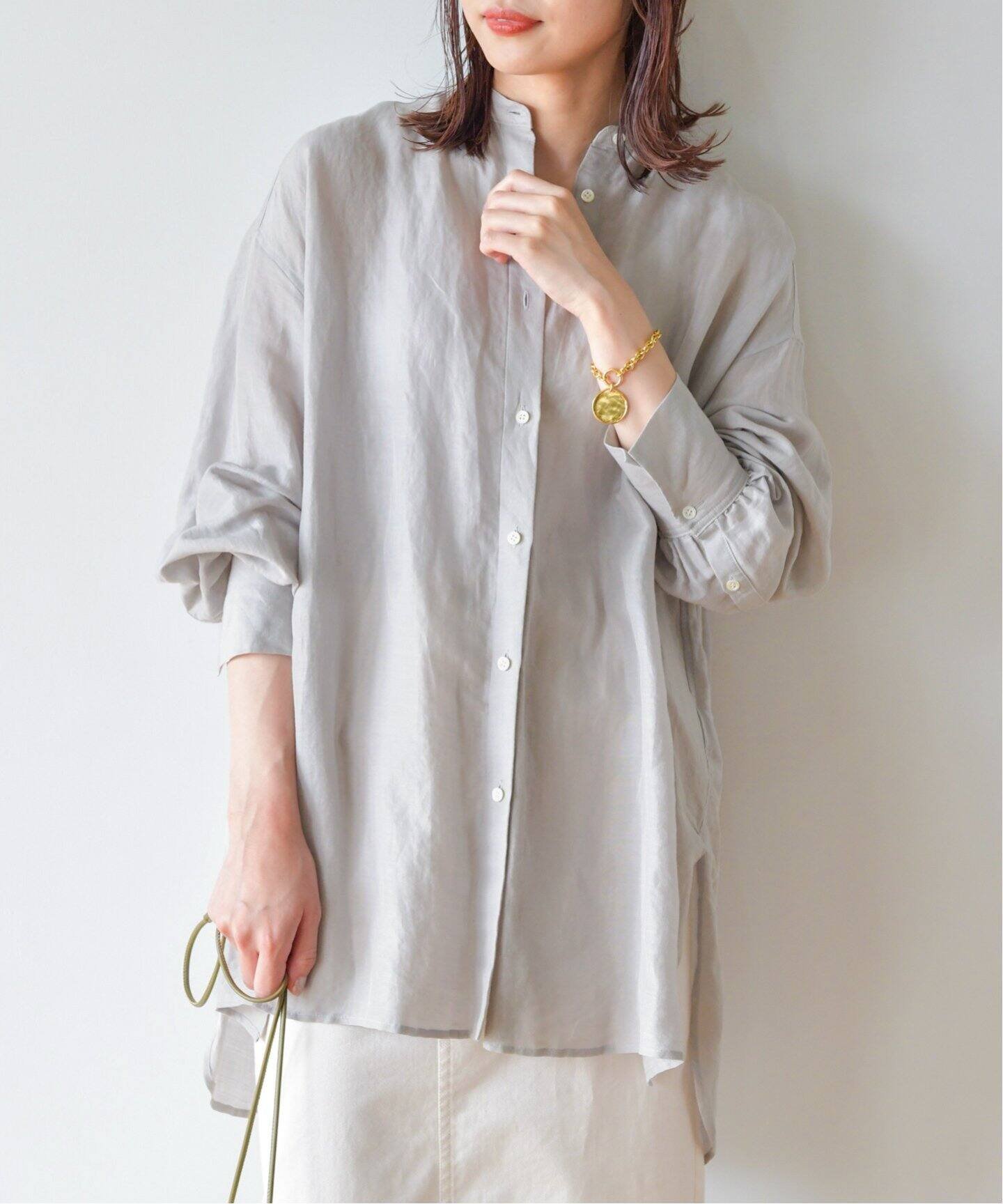 IENA 《追加》ラミーリヨセルバックギャザーシャツ イエナ トップス 