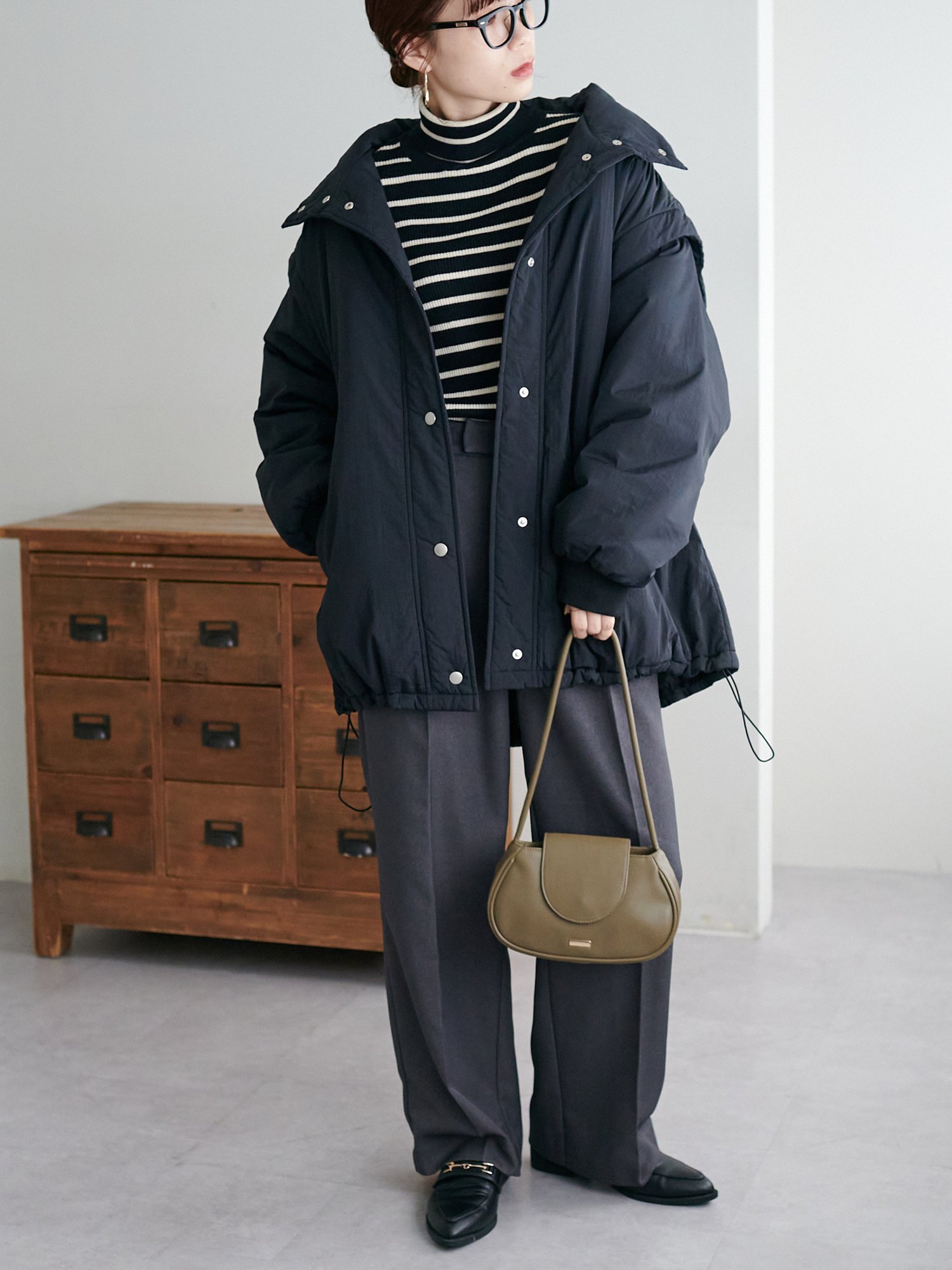 SALE／35%OFF】Discoat 【WEB限定】袖取り外し中綿ブルゾン ディス 