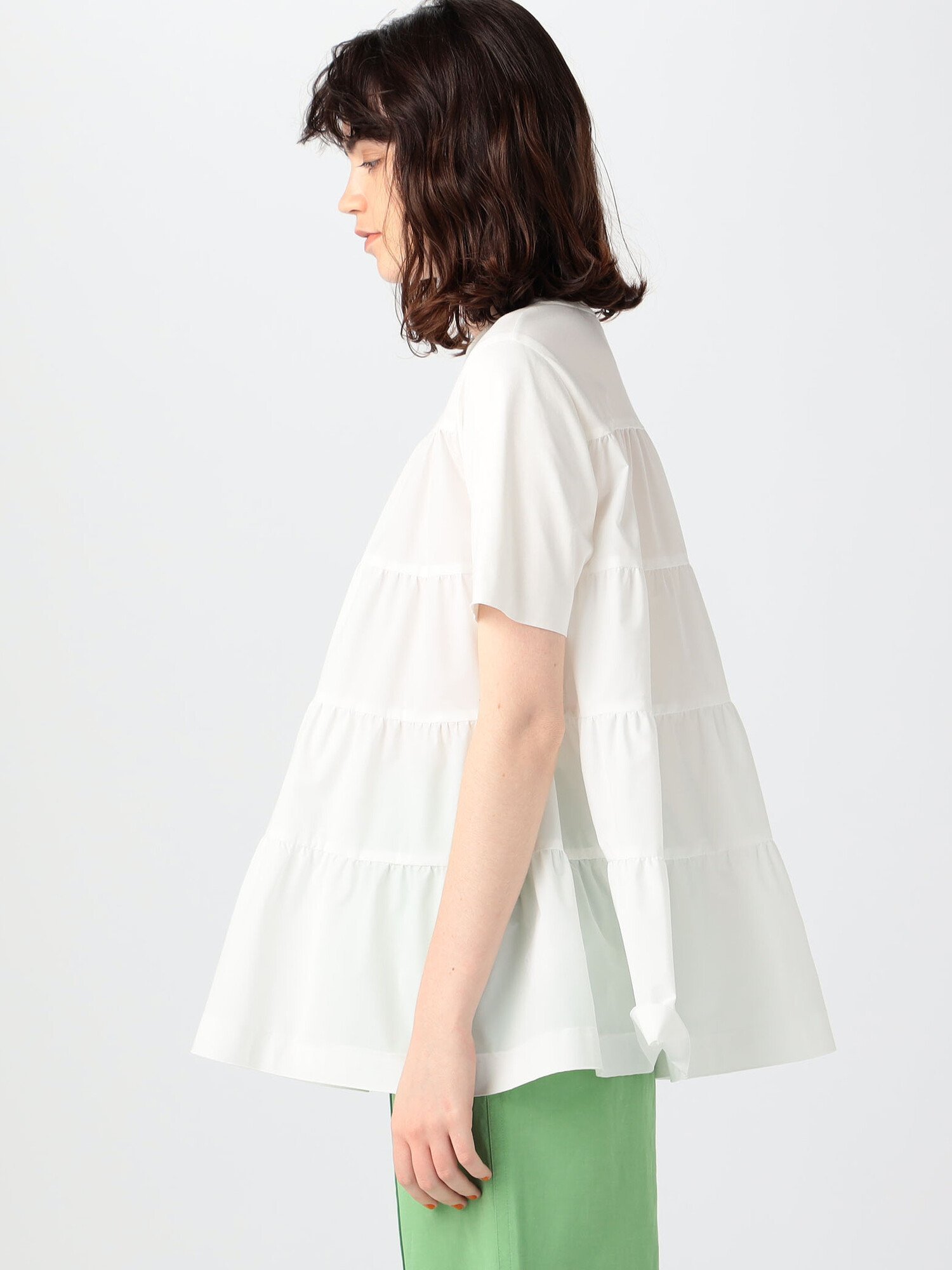 SALE／30%OFF】Ballsey コットンジャージーコンビ ティアードプル 