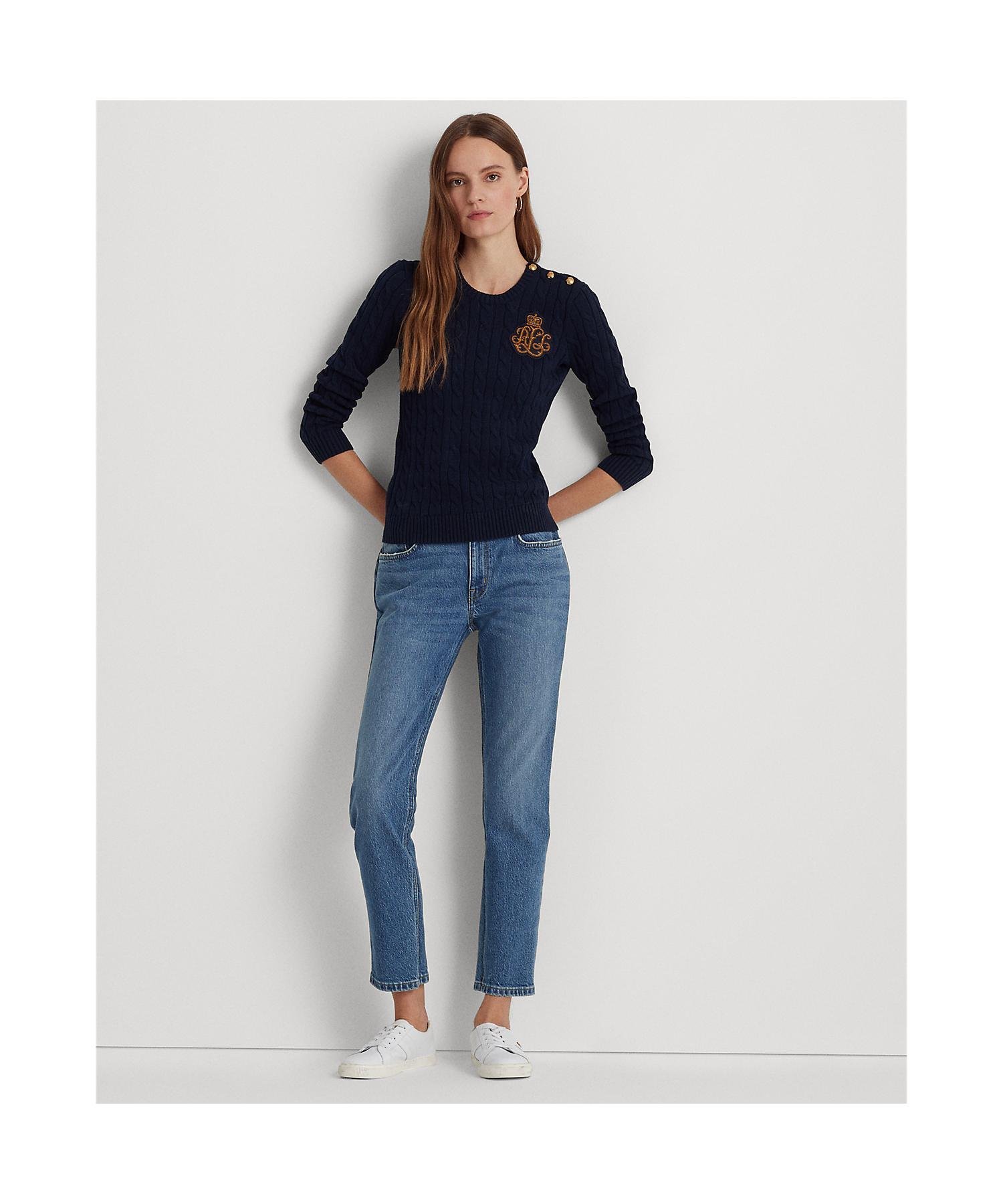 SALE／30%OFF】LAUREN RALPH LAUREN ブリオン ケーブルニット コットン 