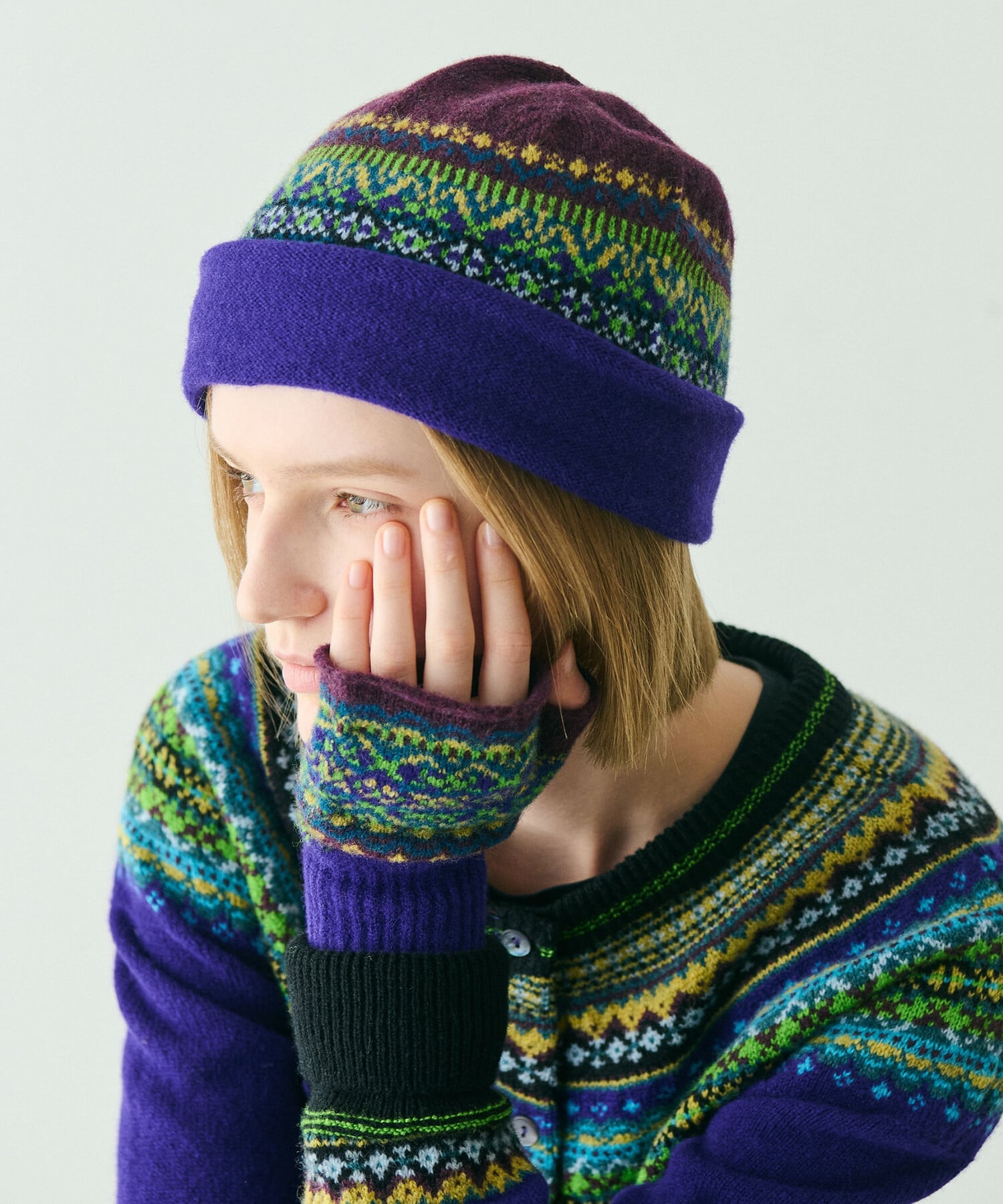 楽天市場】FAKE AS FLOWERS FAF | HOUNDSTOOTH MOHAIR BEANIE (PINK