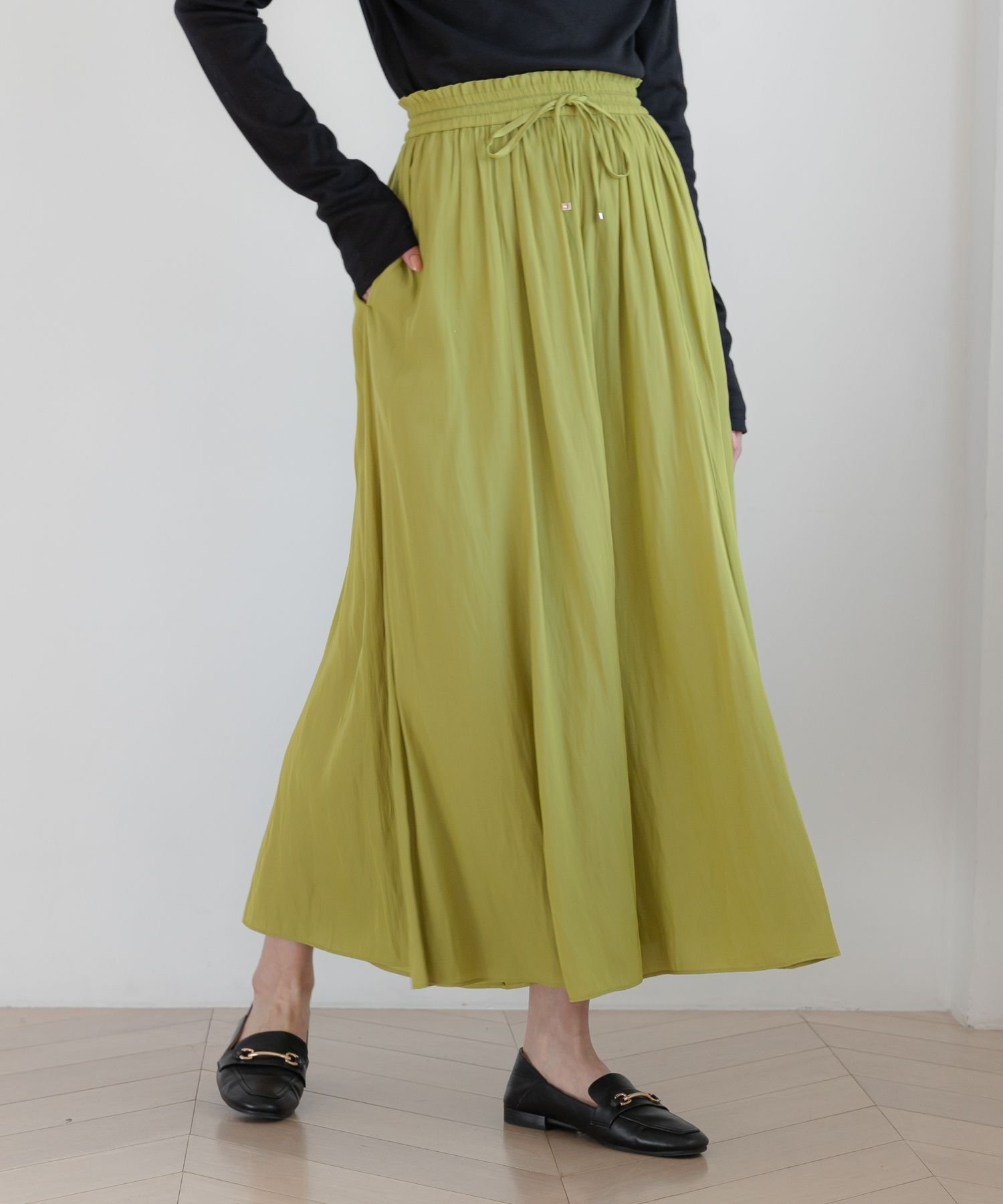 【SALE/10%OFF】GLOBAL WORK (W)サラサラサテンフレアワイドP グローバルワーク パンツ その他のパンツ ホワイト ブラウン ピンク ブラック グレー ブルー グリーン カーキグリーン ネイビー【送料無料】