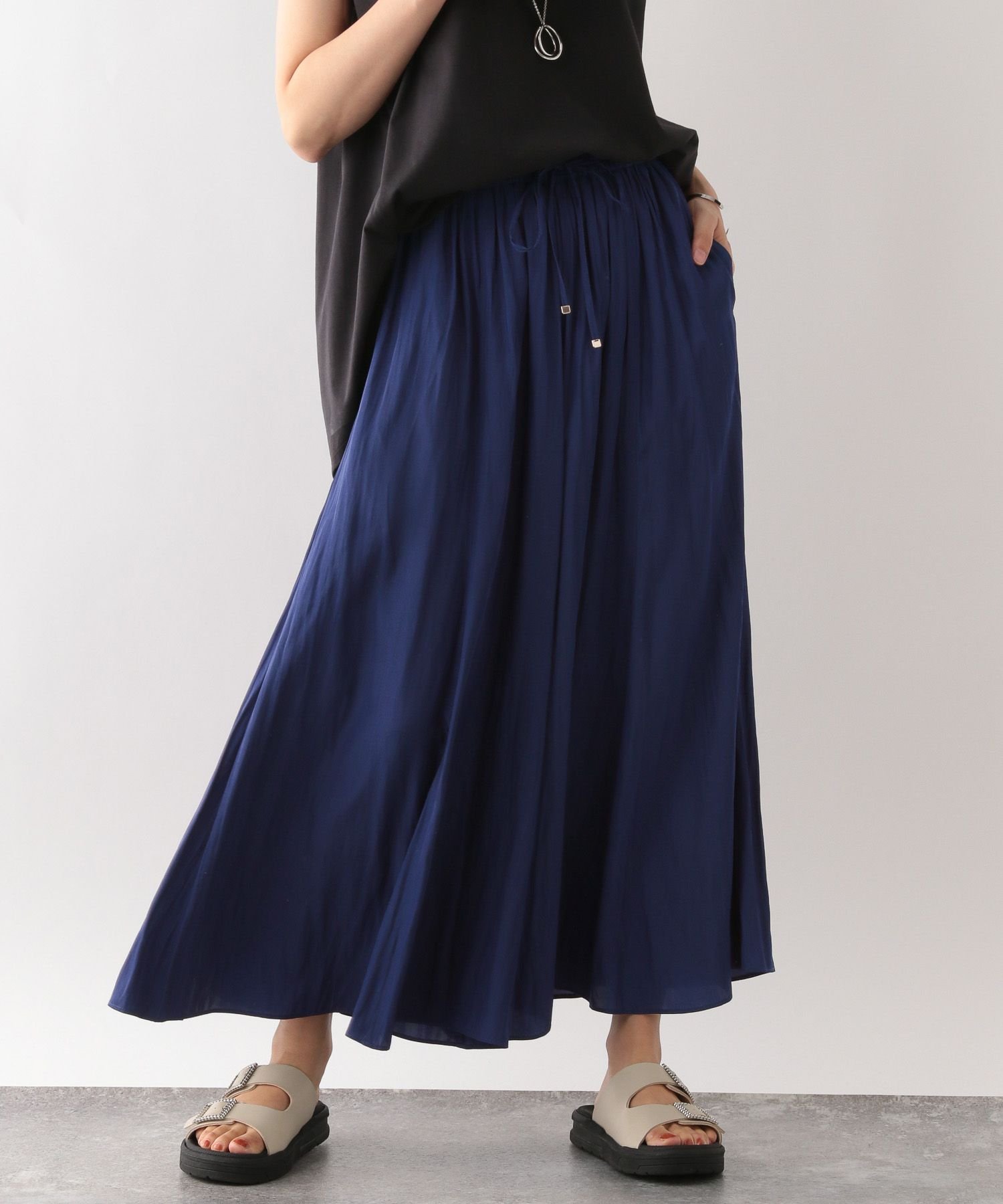【SALE/10%OFF】GLOBAL WORK (W)サラサラサテンフレアワイドP グローバルワーク パンツ その他のパンツ ホワイト ブラウン ピンク ブラック グレー ブルー グリーン カーキグリーン ネイビー【送料無料】