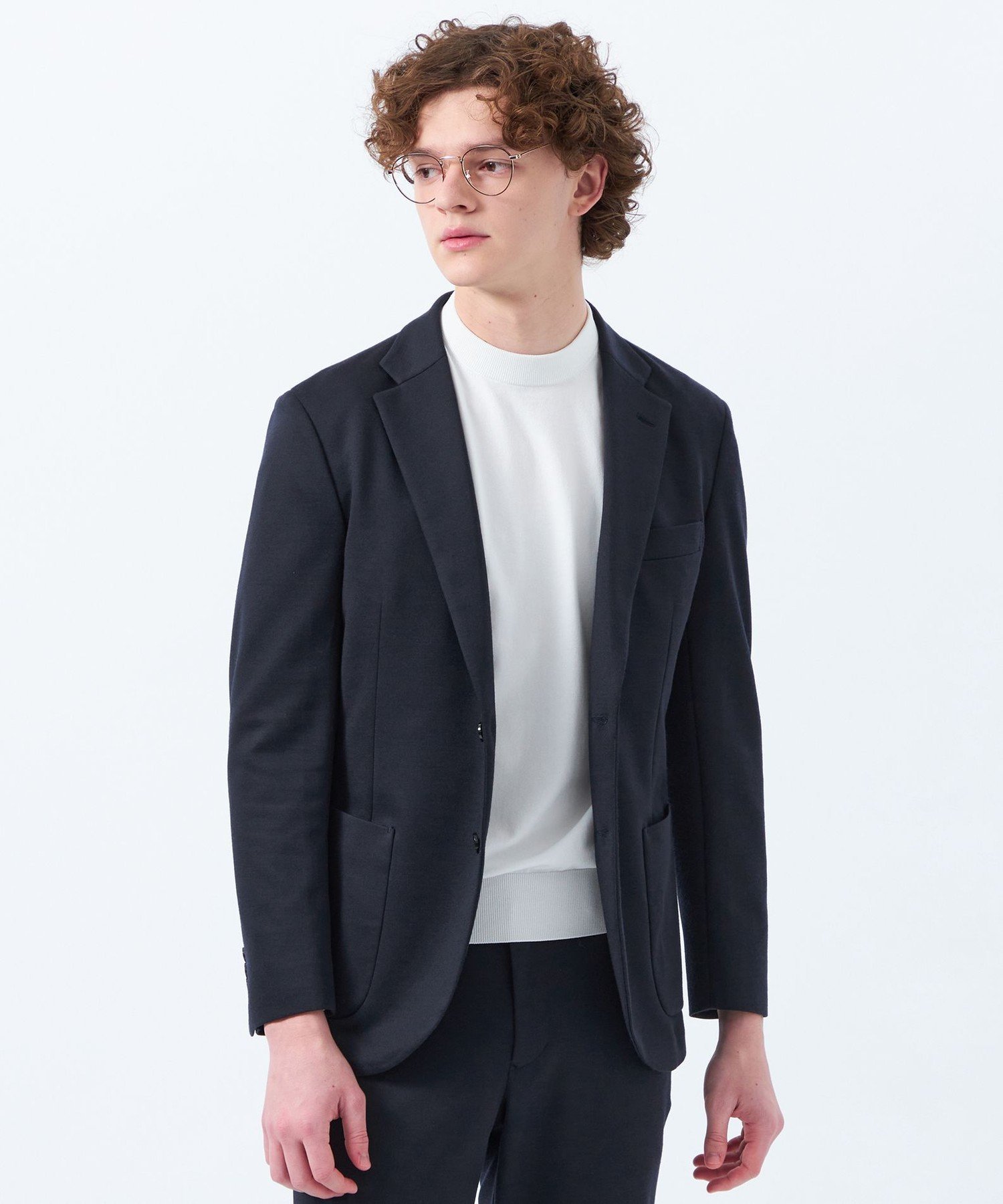 マッキントッシュフィロソフィー テーラードジャケット ウール ストライプ くるみ CLUEL HOMME PRESENTS MACKINTOSH PHILOSOPHY ビジネスウェアの