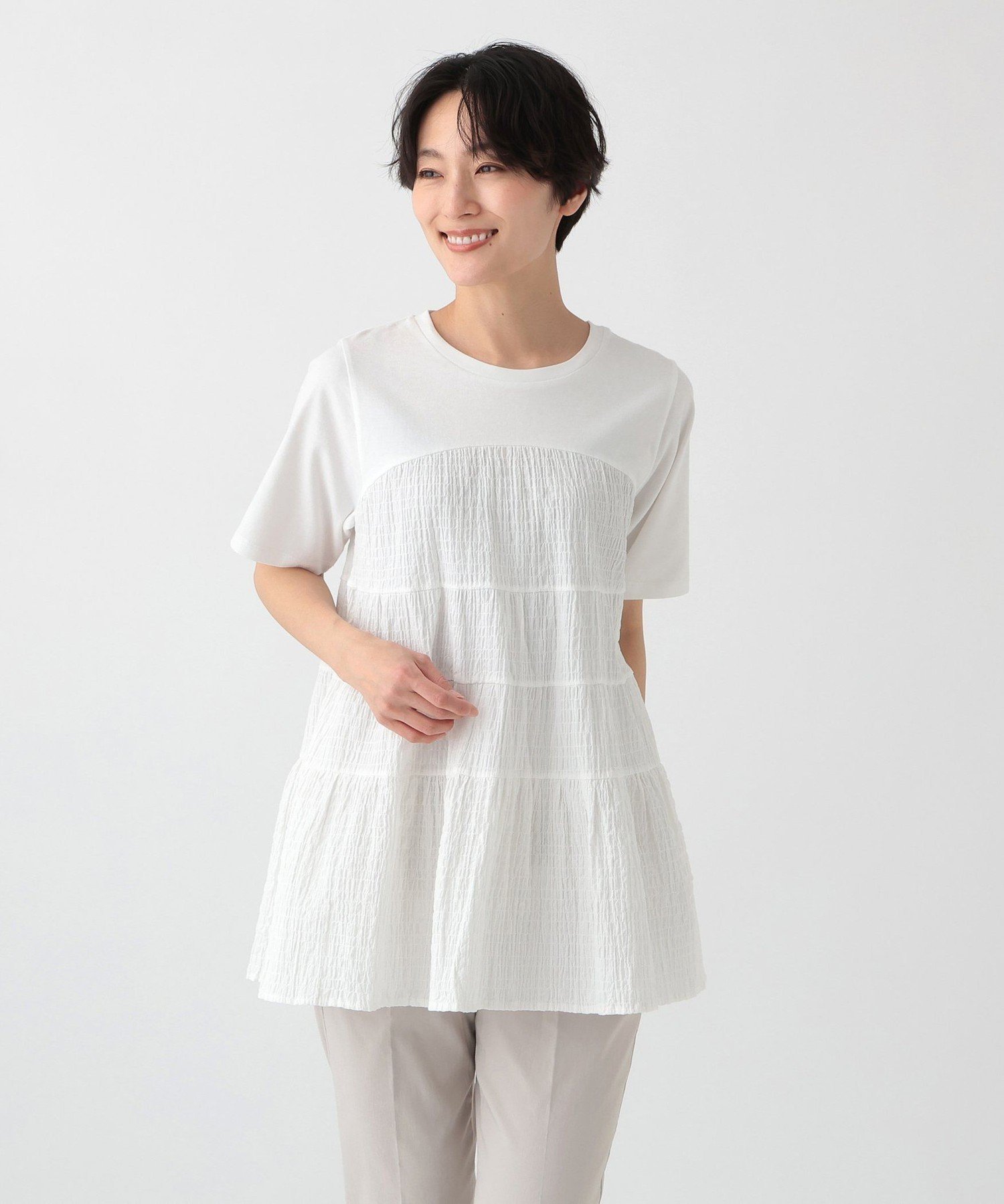 楽天市場】【SALE／30%OFF】ストライプ刺繍切替ブラウス/MAISON