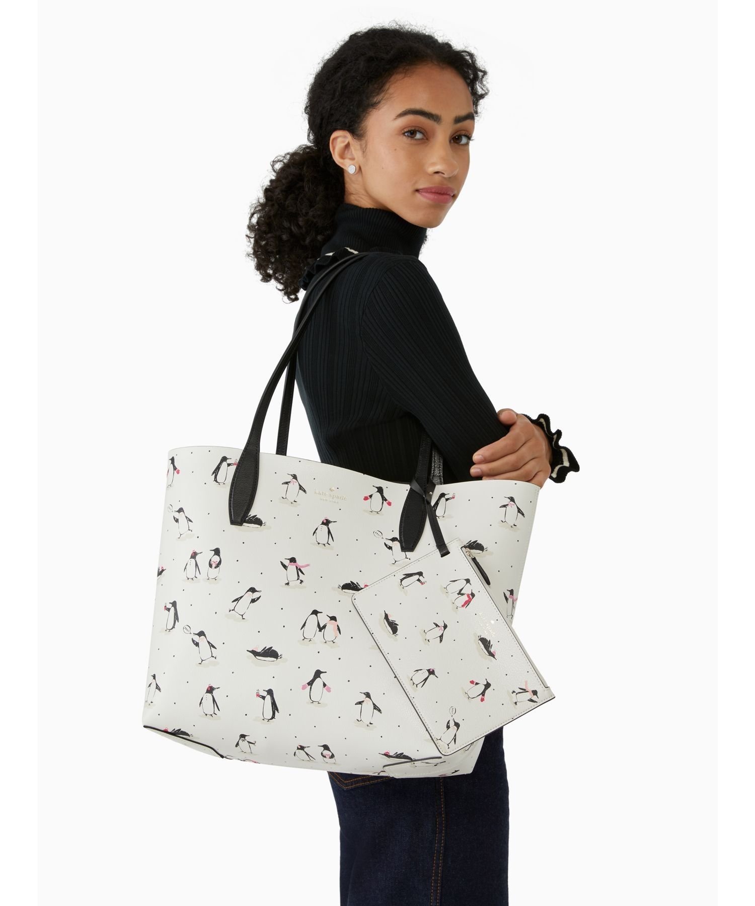 SALE／50%OFF】kate spade new york フェスティブ ペンギン プリント ラージ リバーシブル トート ケイトスペードニューヨーク  バッグ トートバッグ【送料無料】