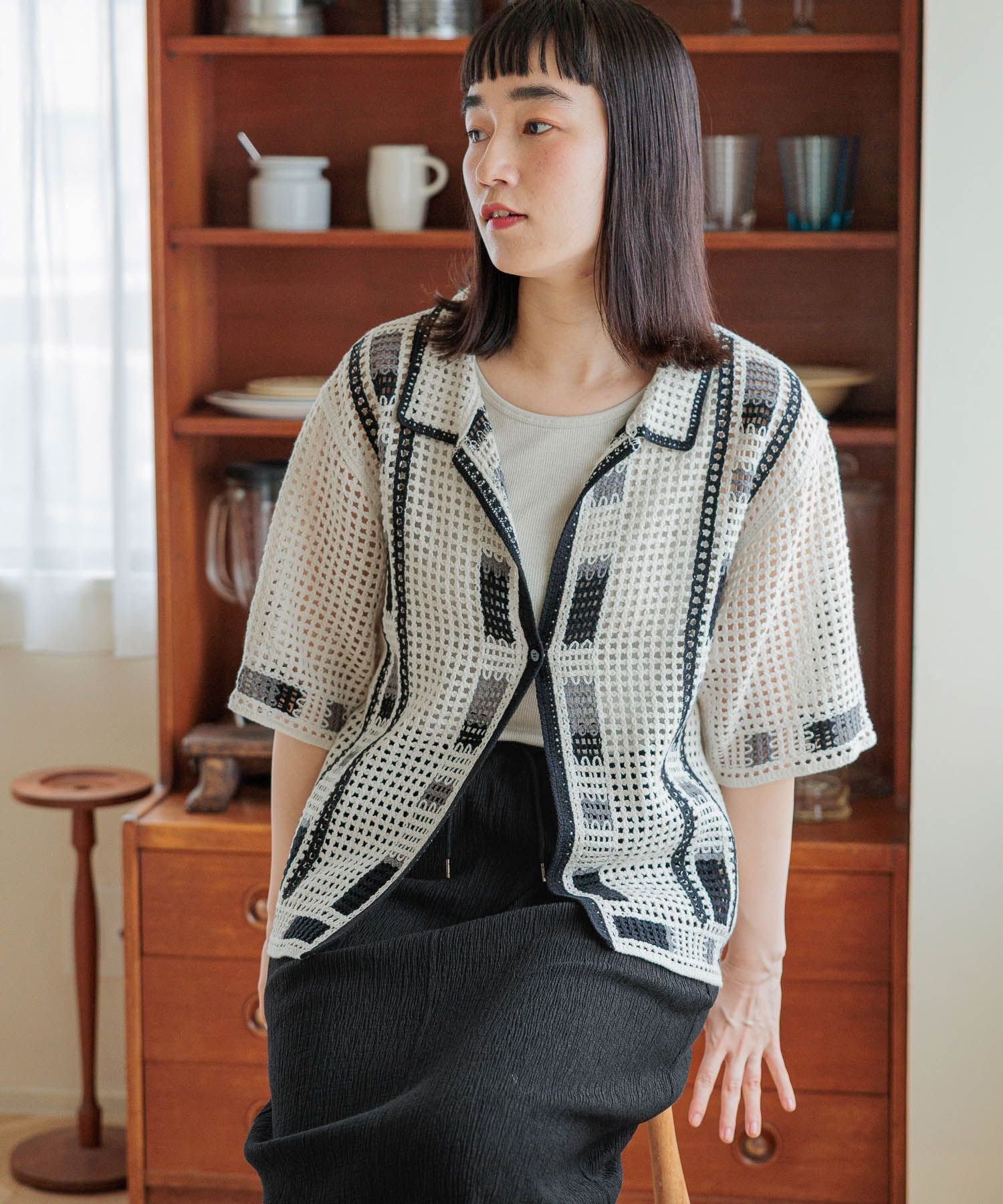 楽天市場】【SALE／30%OFF】シアーボーダーポロカーディガン