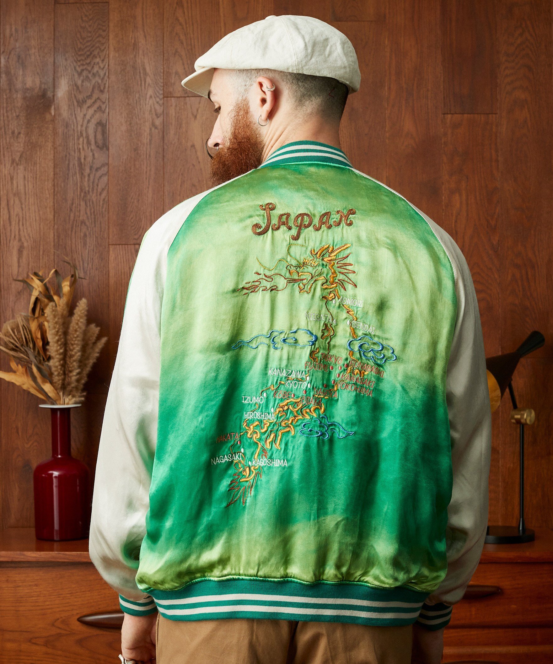 Schott 顔虎　PLANTS スカジャン　L スーベニア　ショット　別珍 Schott 顔虎 COLLECTION｜Schott（ショット）