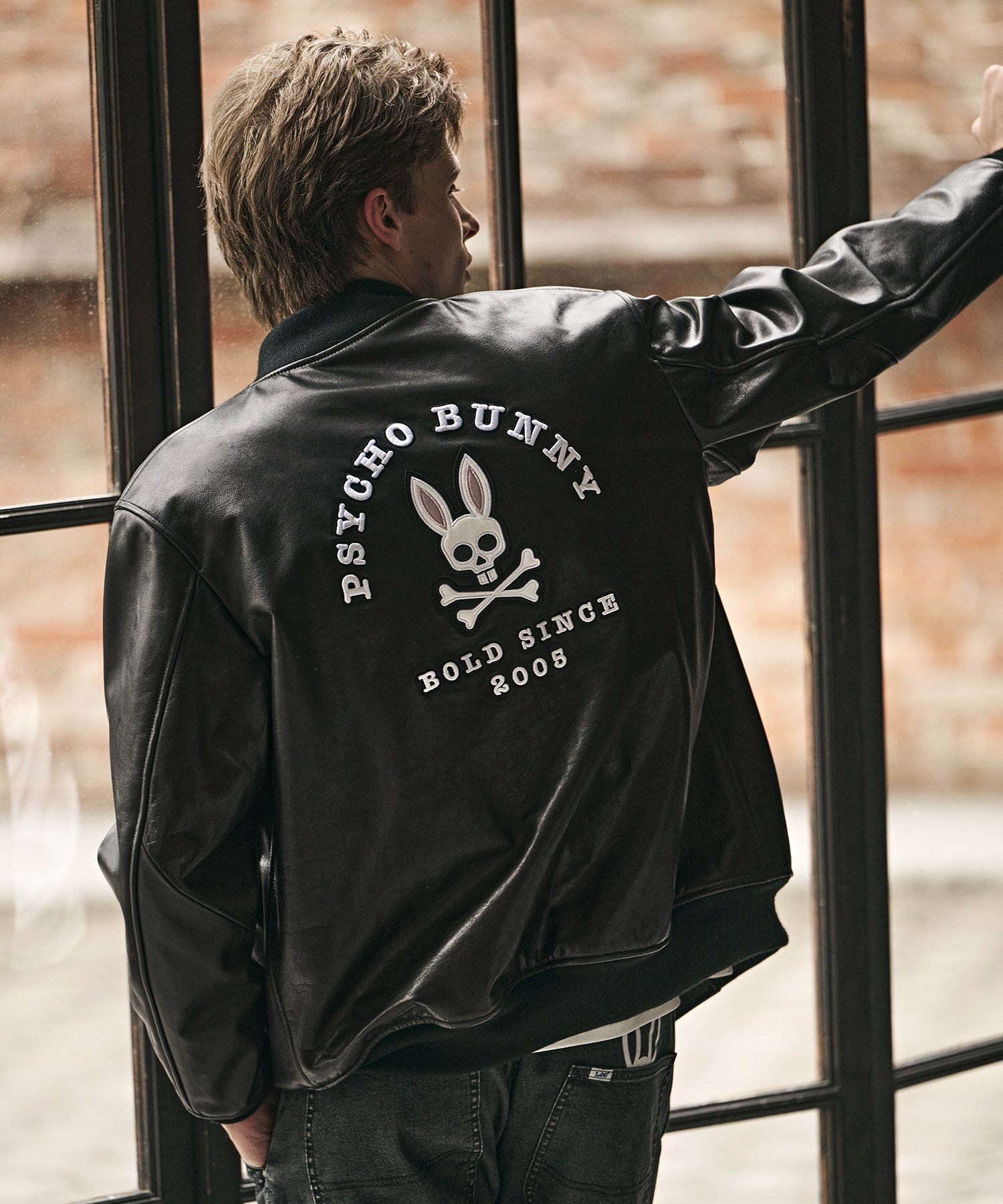 PsychoBunny ライダース L サイコバニー psychobunny レザージャケット ライダース L サイコ