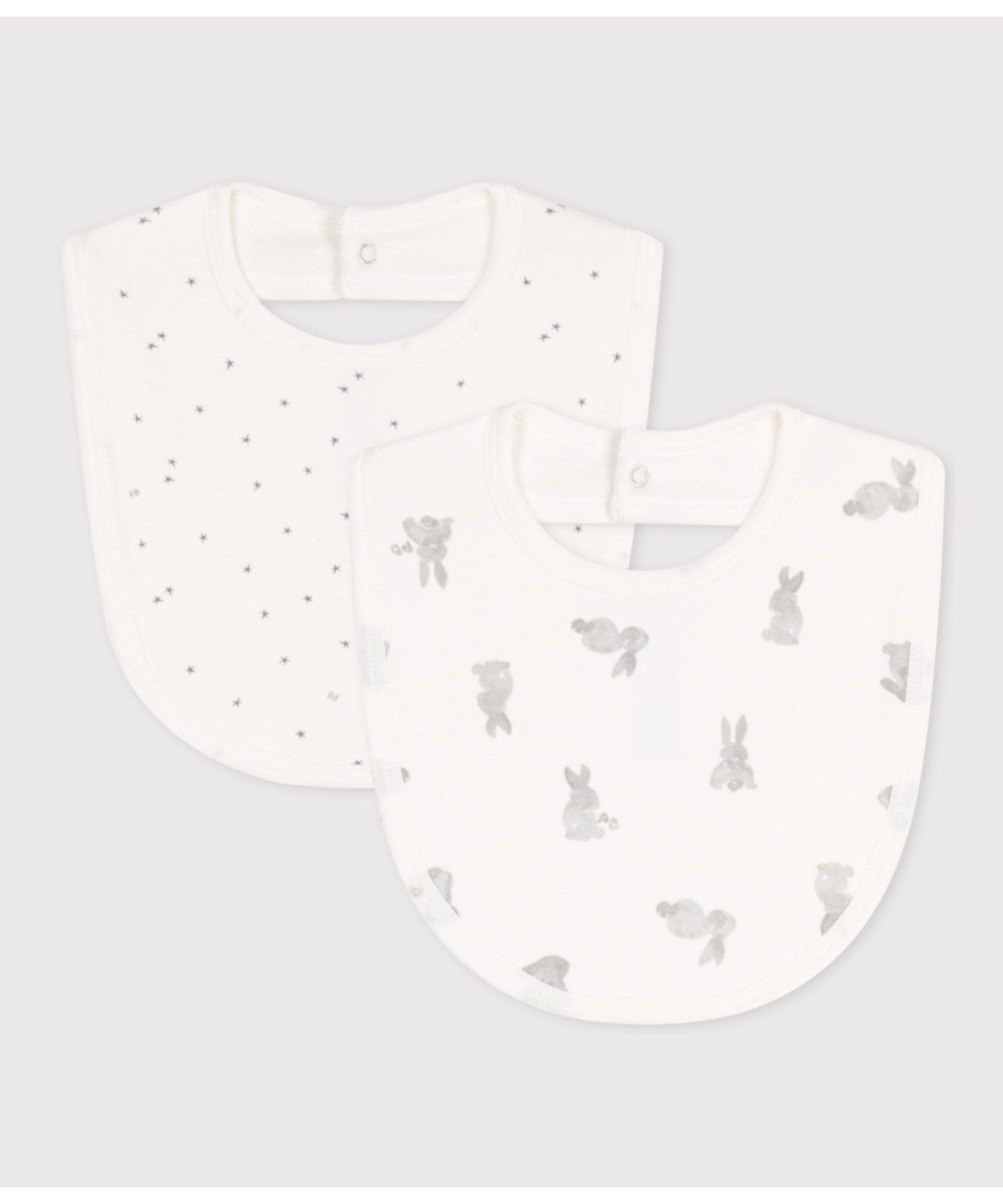 新品タグ付きプチバトーロンパースとスタイ プチバトー PETIT BATEAU 足なしロンパース （オフホワイト