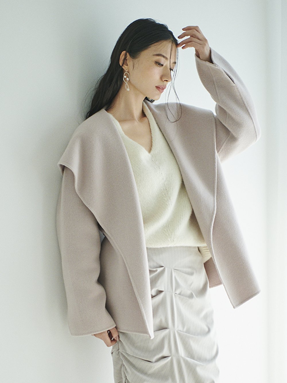 SALE／40%OFF】FRAY I.D ショールカラーショートリバーコート