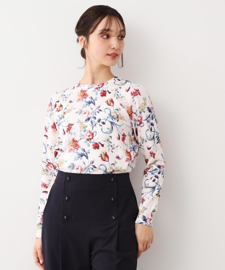 【極美品✨】ローラアシュレイ　ツインニット　花柄　グレー　ウール100% 楽天市場】【SALE／46%OFF】【全面プリント/同柄アイテムあり
