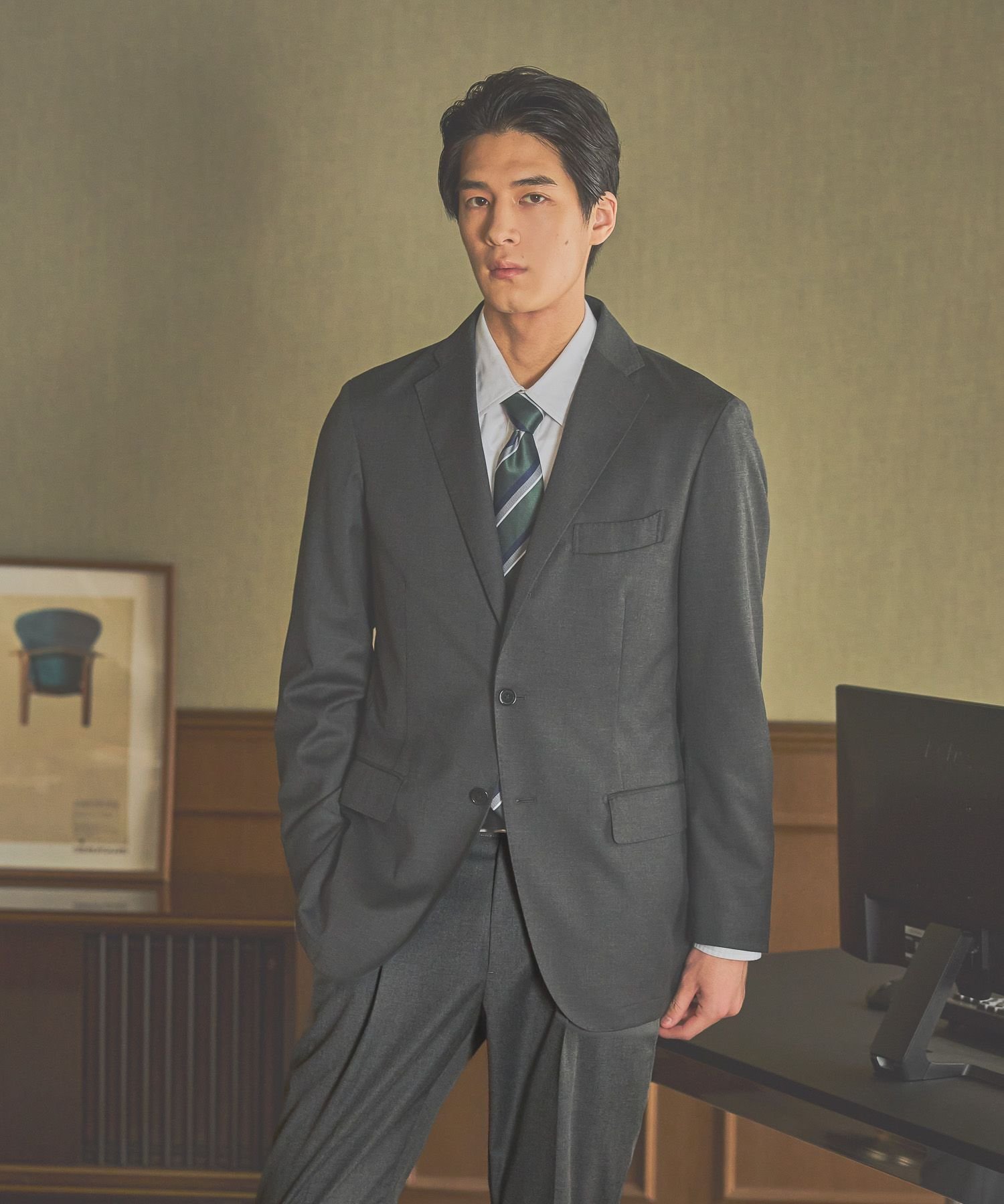 salon de gw ストレッチTRジャケット　ダークブラウン57 sizeL salon de gw ストレッチTRジャケット ダークブラウン57 sizeL