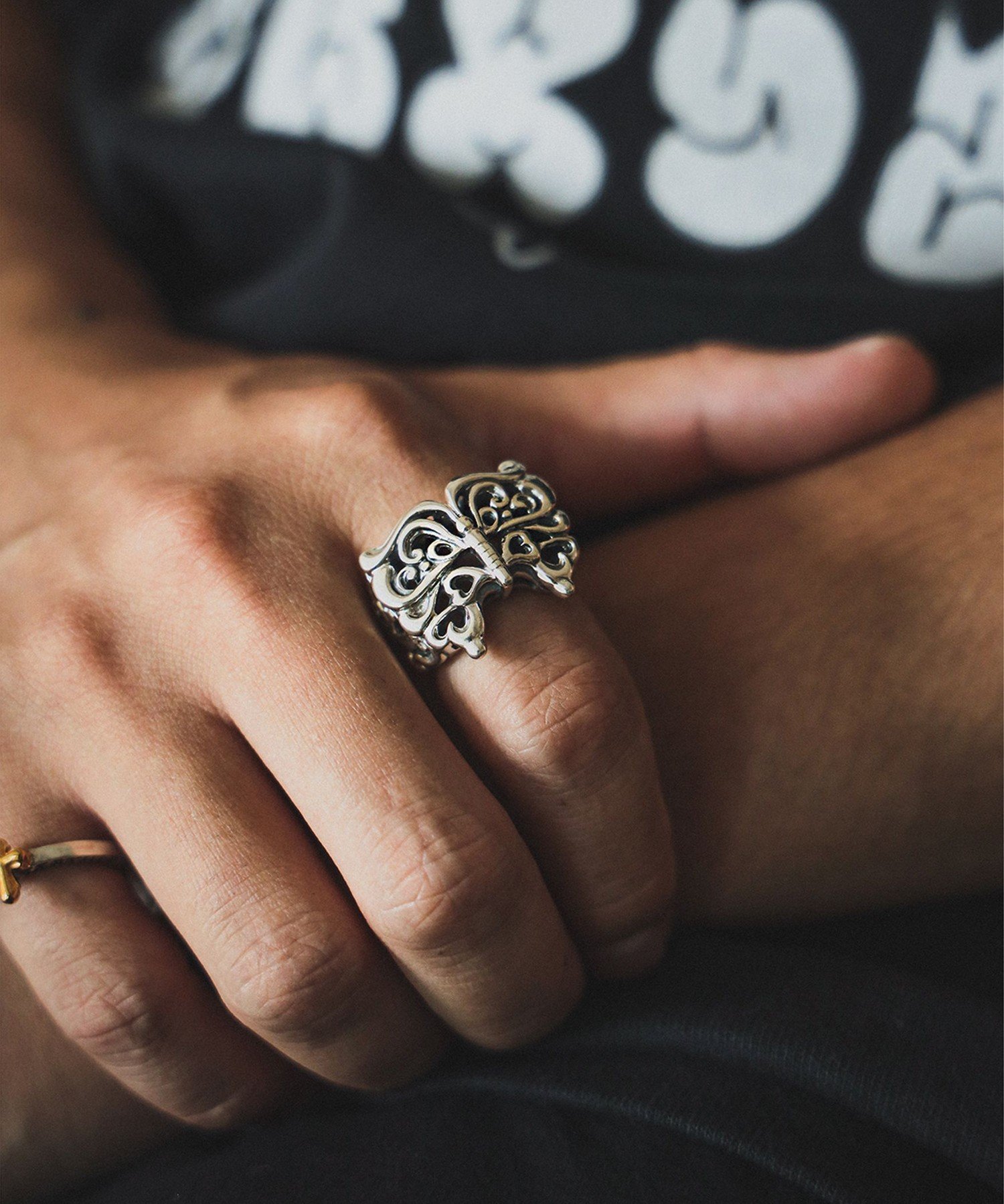 ビルウォールレザー PLAYBOY シルバーリング Lサイズ ビルウォールレザー Bill Wall Leather PLAYBOY 指輪 リング ロゴ 17号